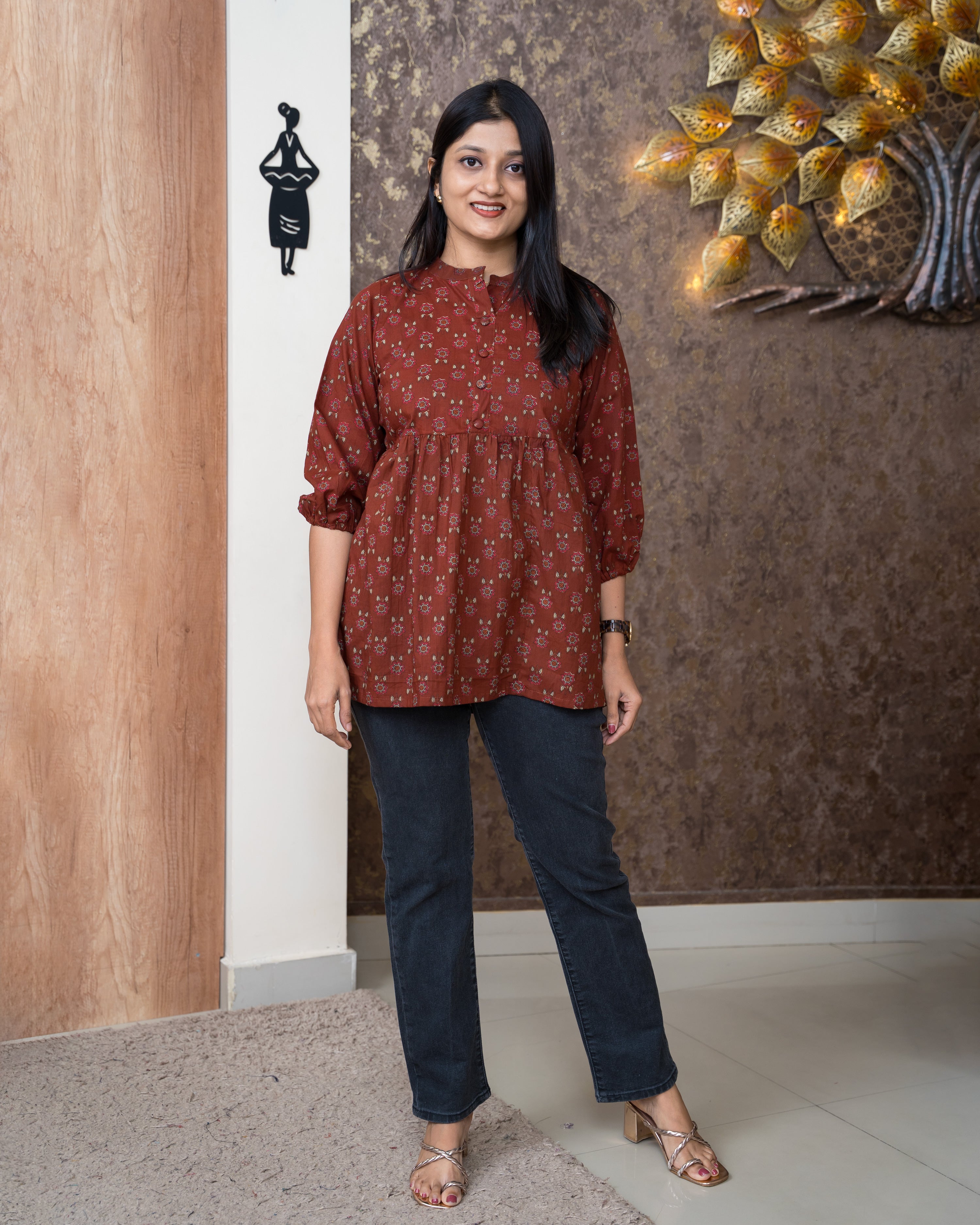 Load image into Gallery viewer, COTTON SHORT KURTI-5979