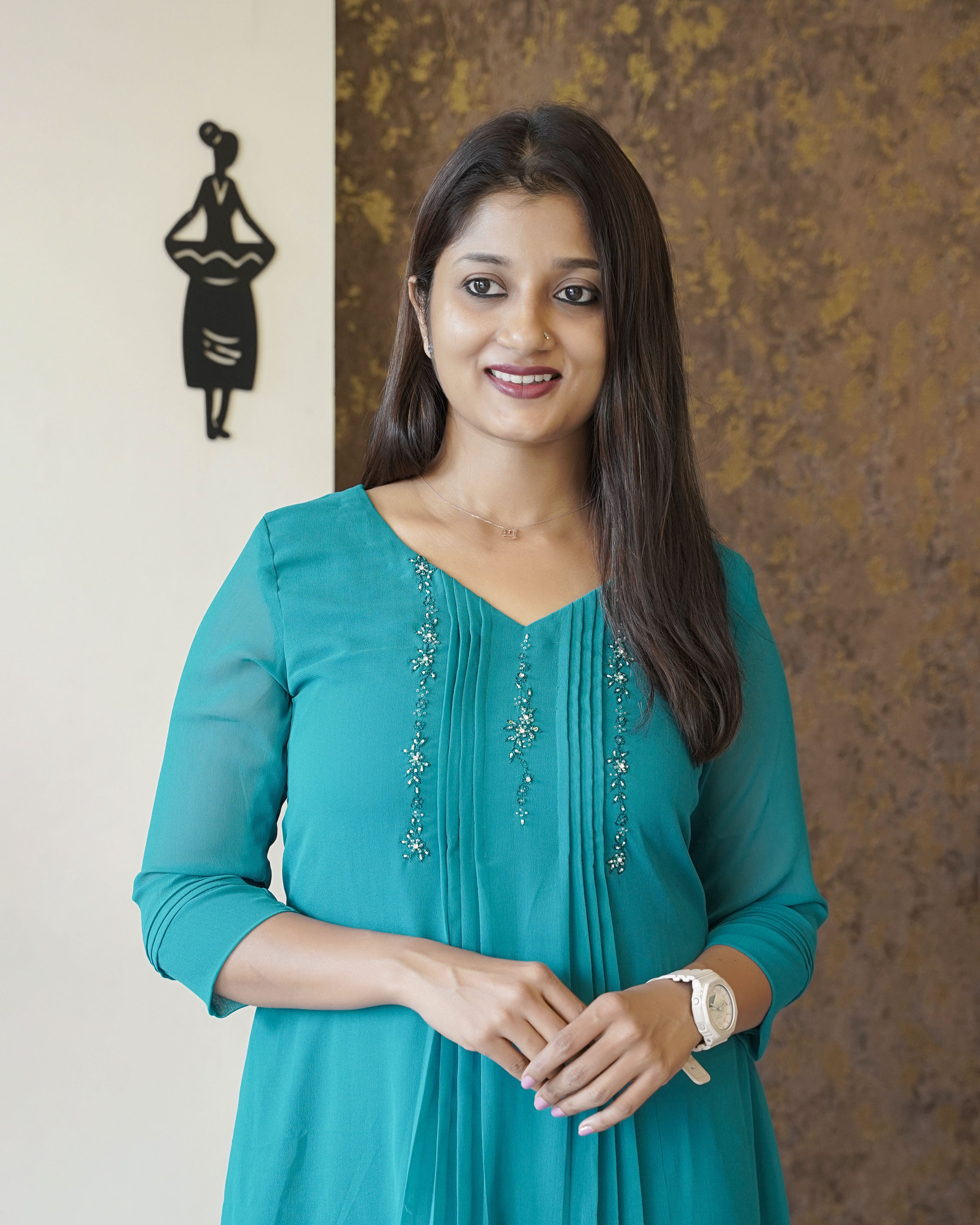 Load image into Gallery viewer, Georgette Designer Kurti(Pre-Order)- 1543