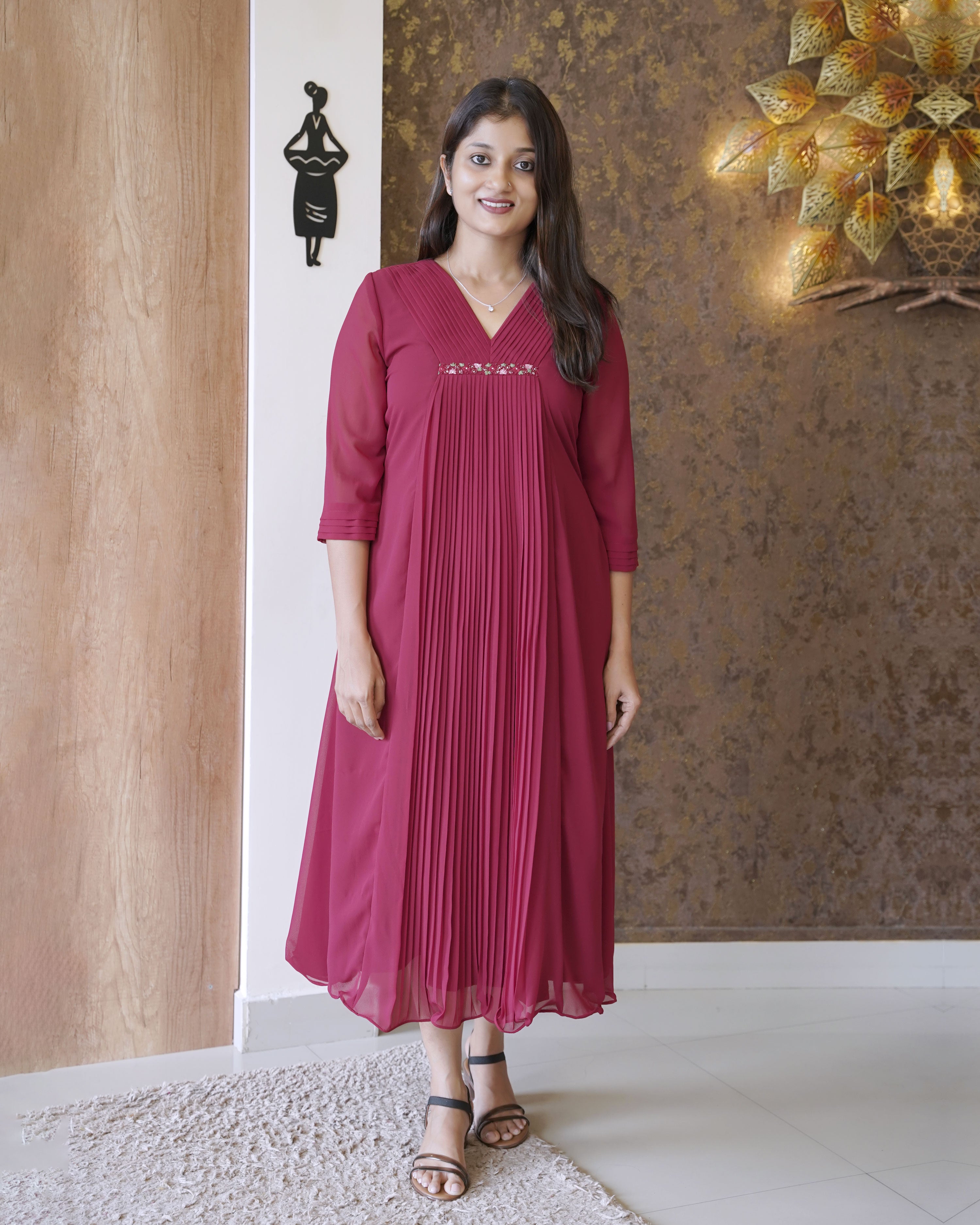 Load image into Gallery viewer, Georgette Designer Kurti(Pre-Order)-1622