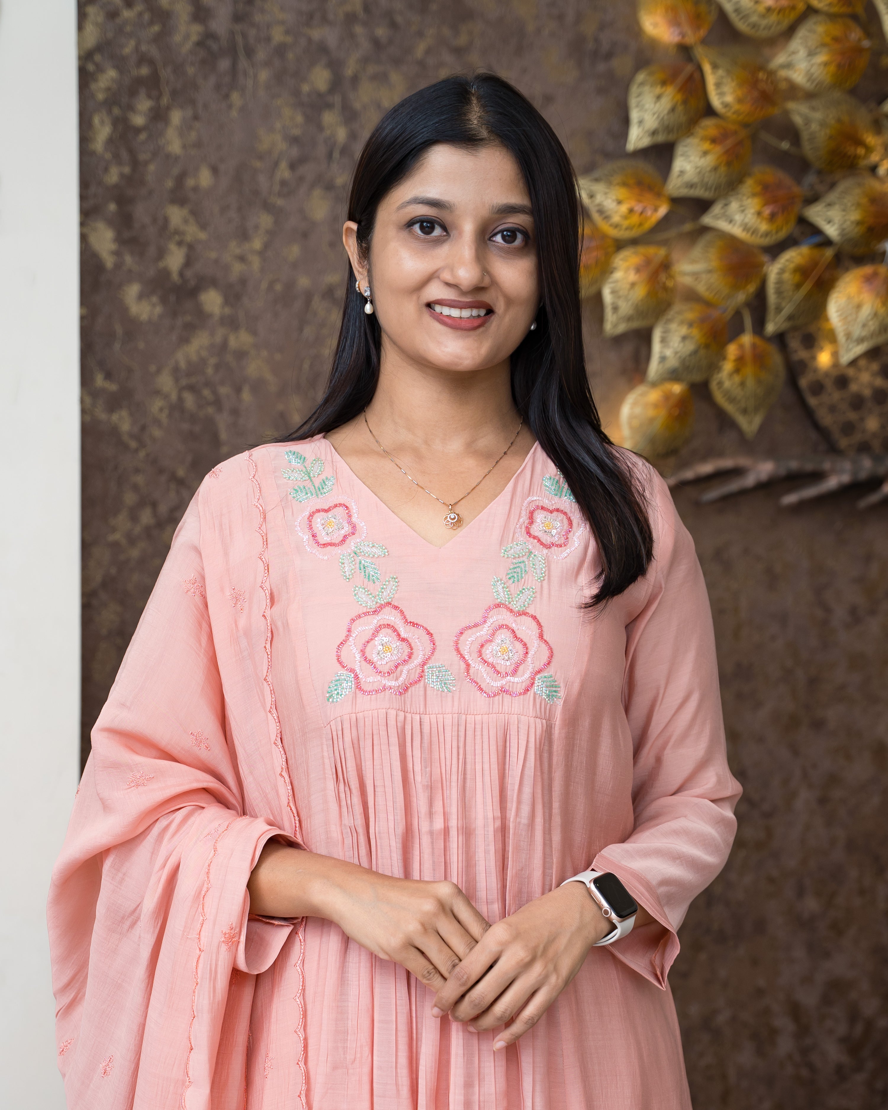 Load image into Gallery viewer, Mul Chanderi Suit-6062