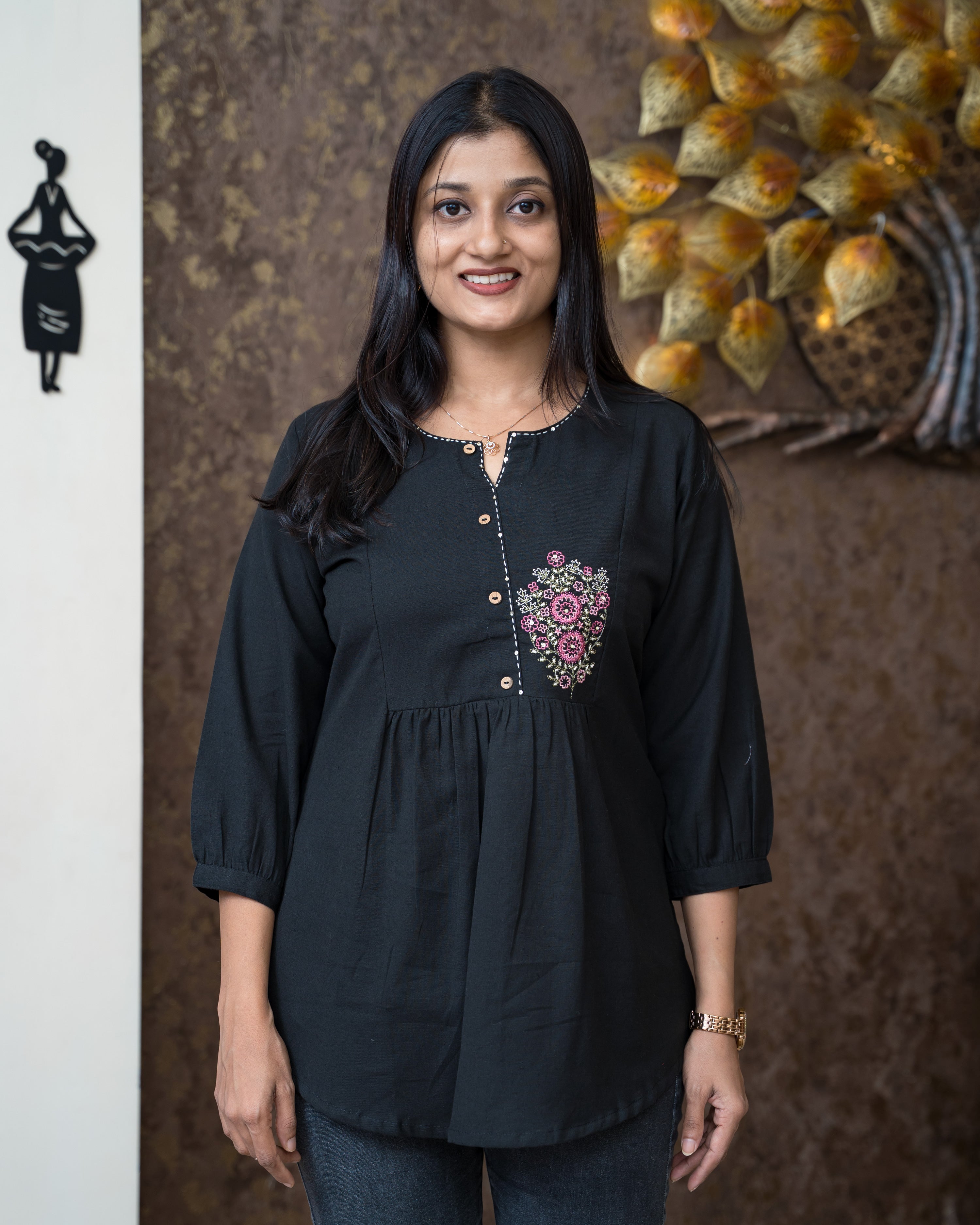 Load image into Gallery viewer, Cotton Short Kurti-6123