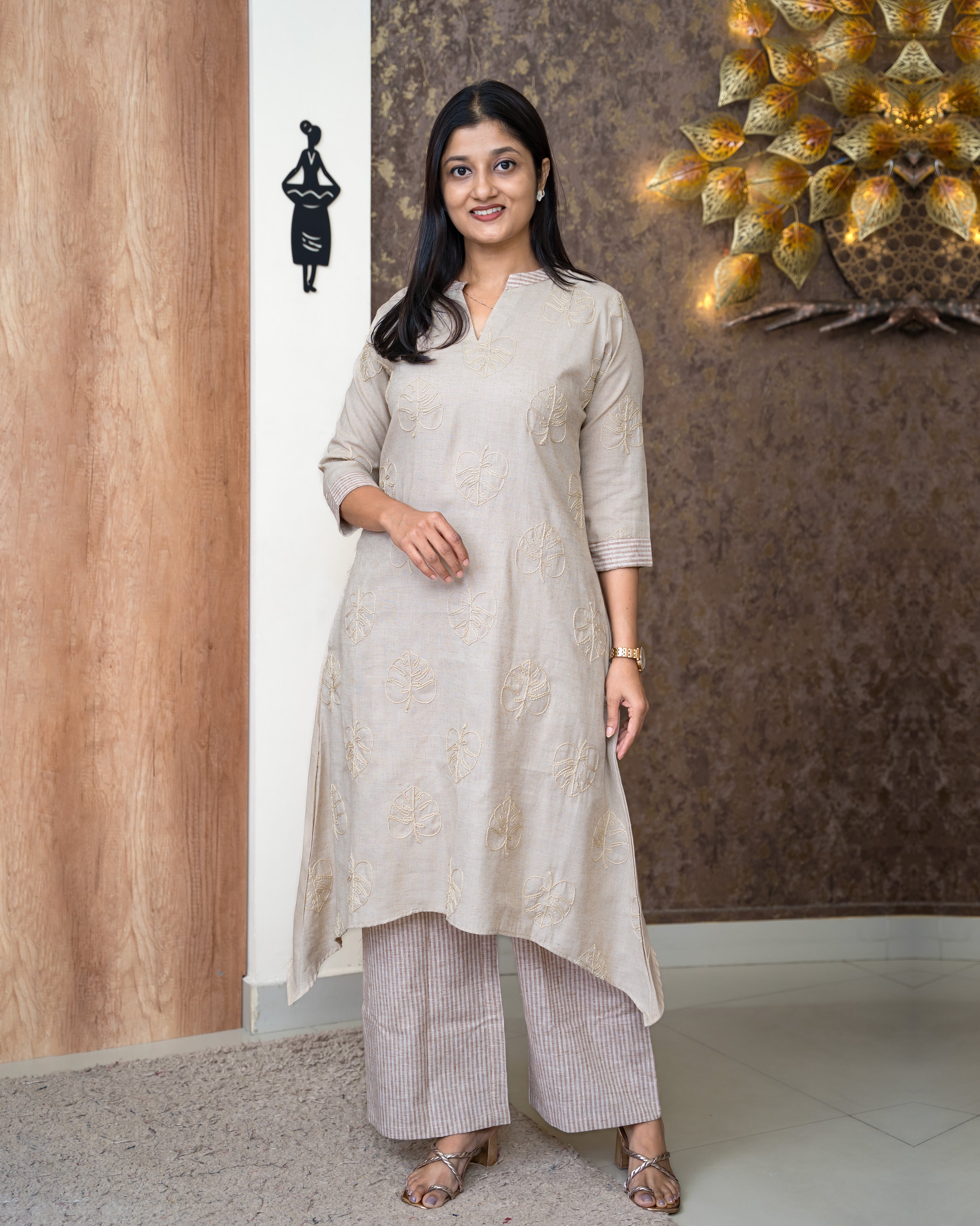 Load image into Gallery viewer, Khadhi Cotton Co-Ord Set-6147