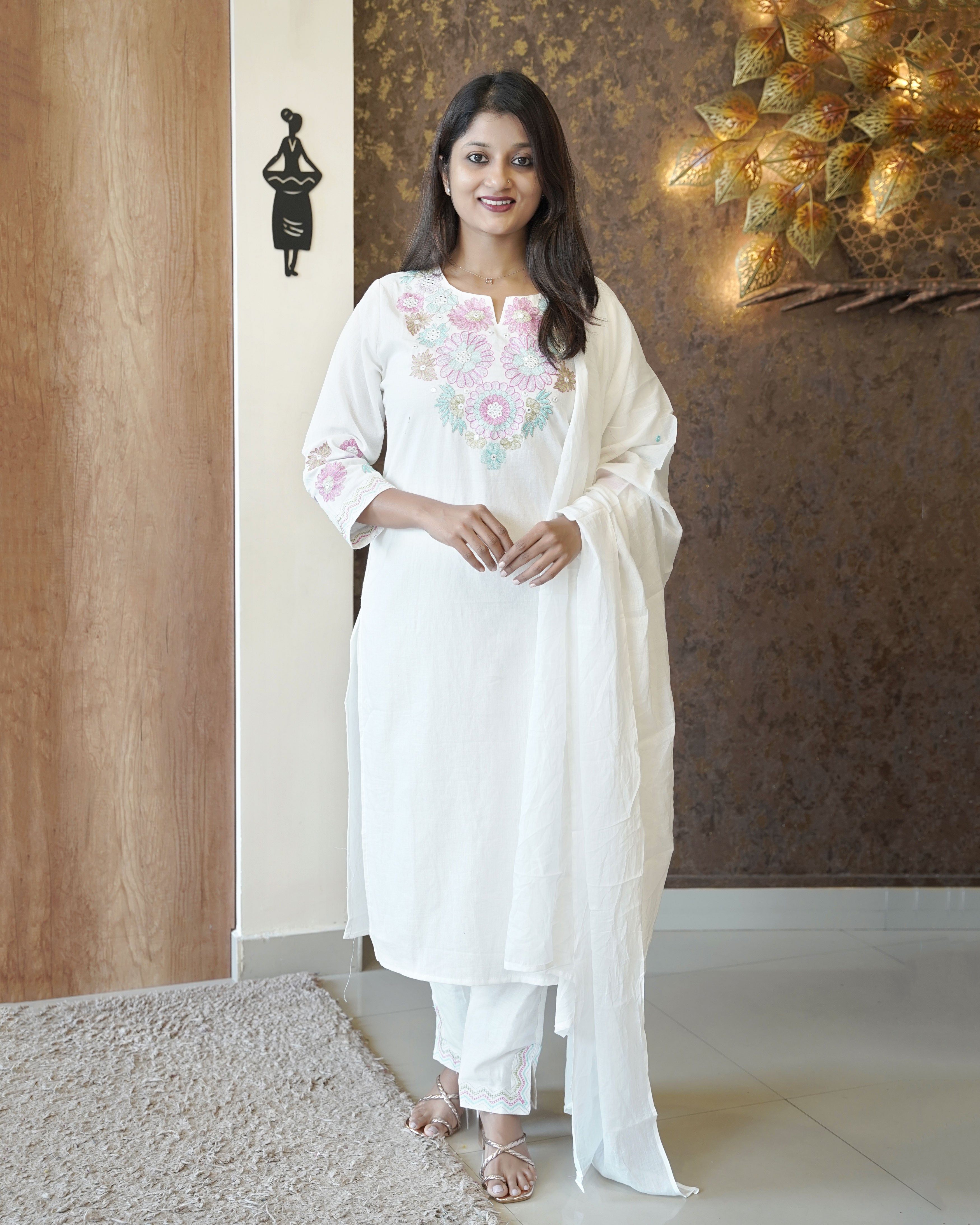 Load image into Gallery viewer, Pure Cotton Kurti Set-2077