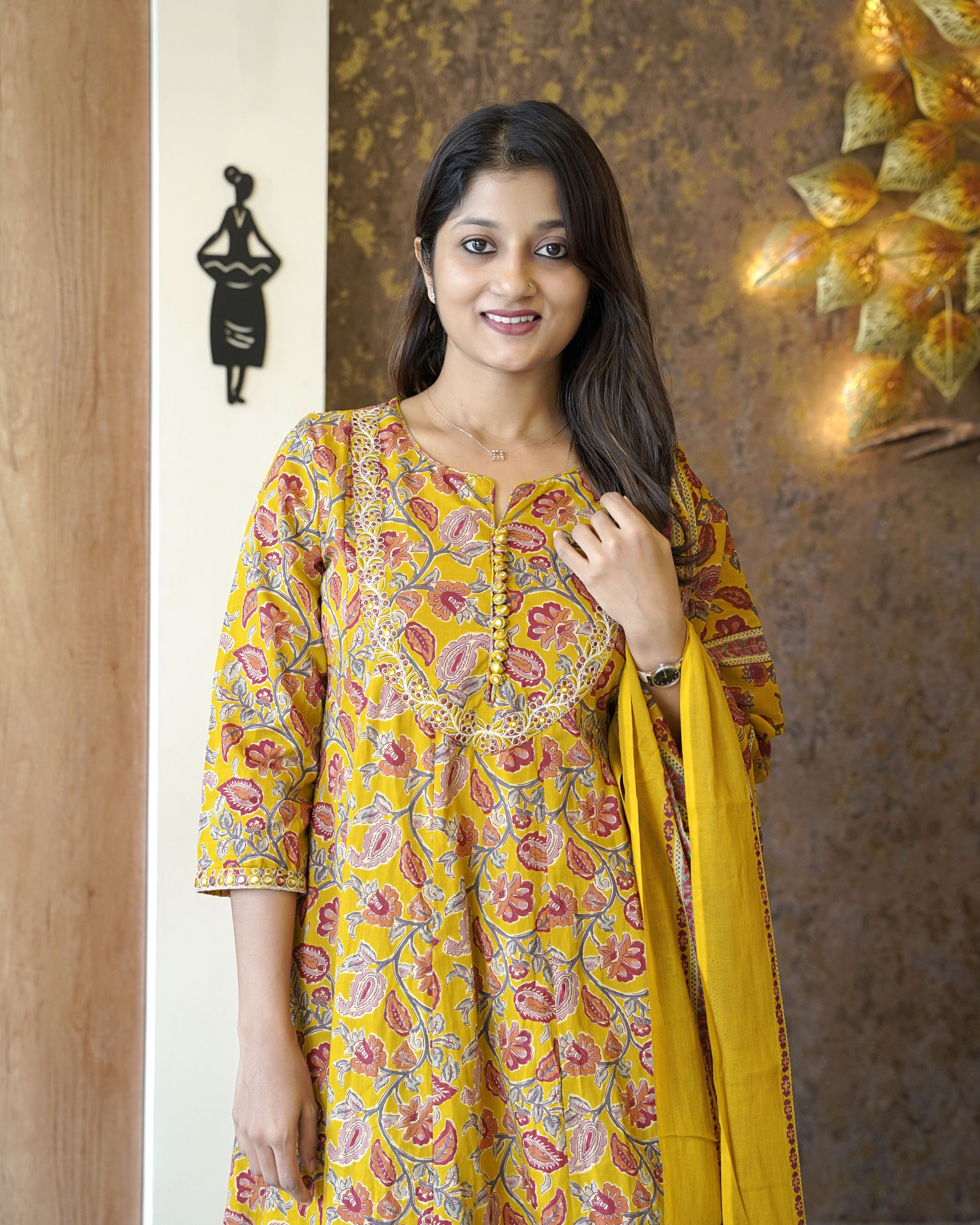 Load image into Gallery viewer, Pure Cotton Anarkali Kurti Set-2135