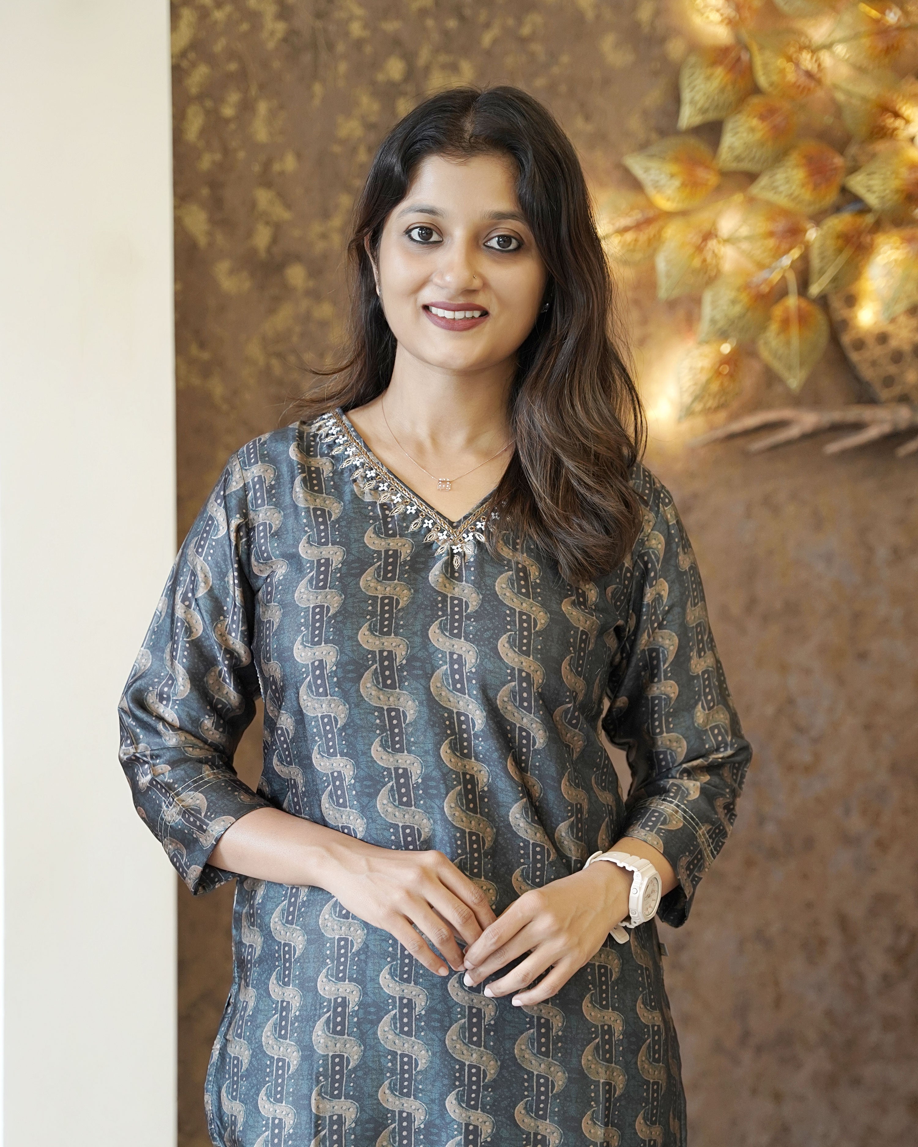 Load image into Gallery viewer, Roman Silk Co-Ord Set- 2749