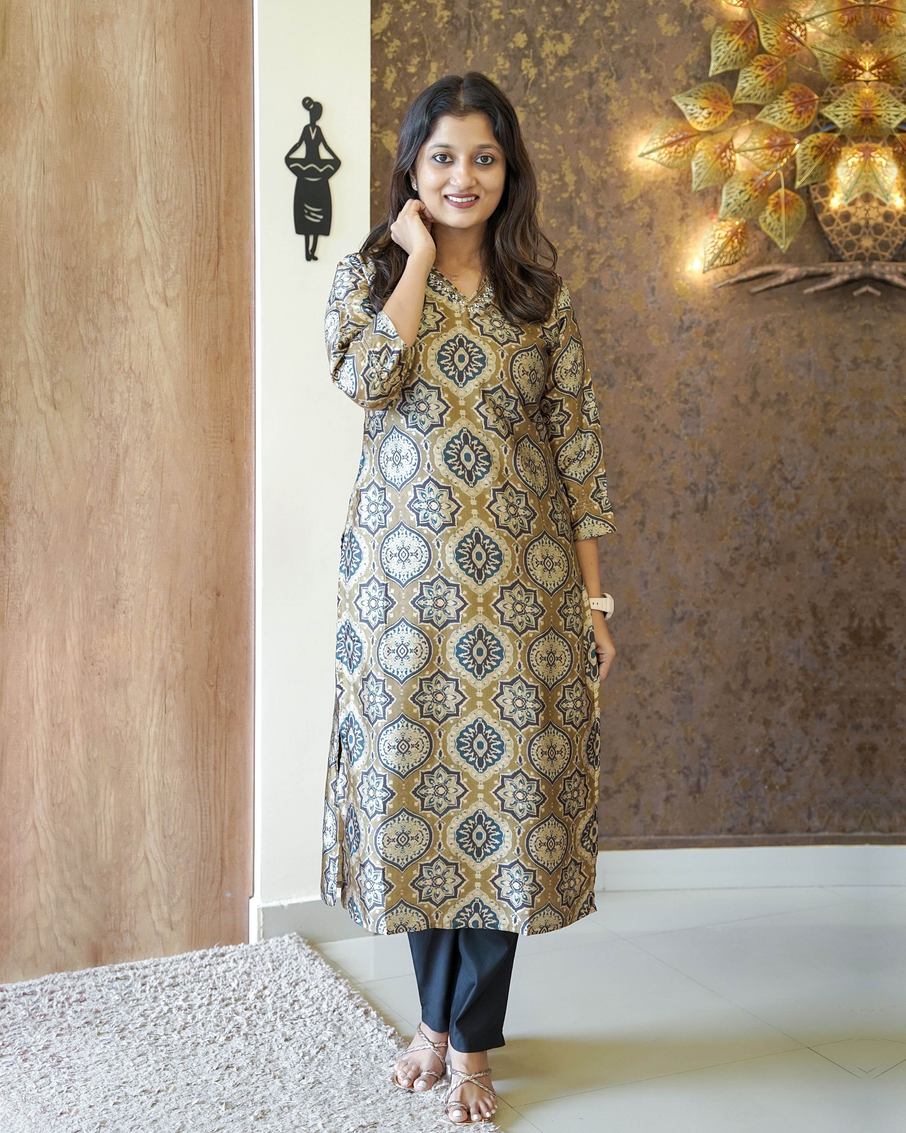 Load image into Gallery viewer, Roman Silk Co-Ord Set- 2749