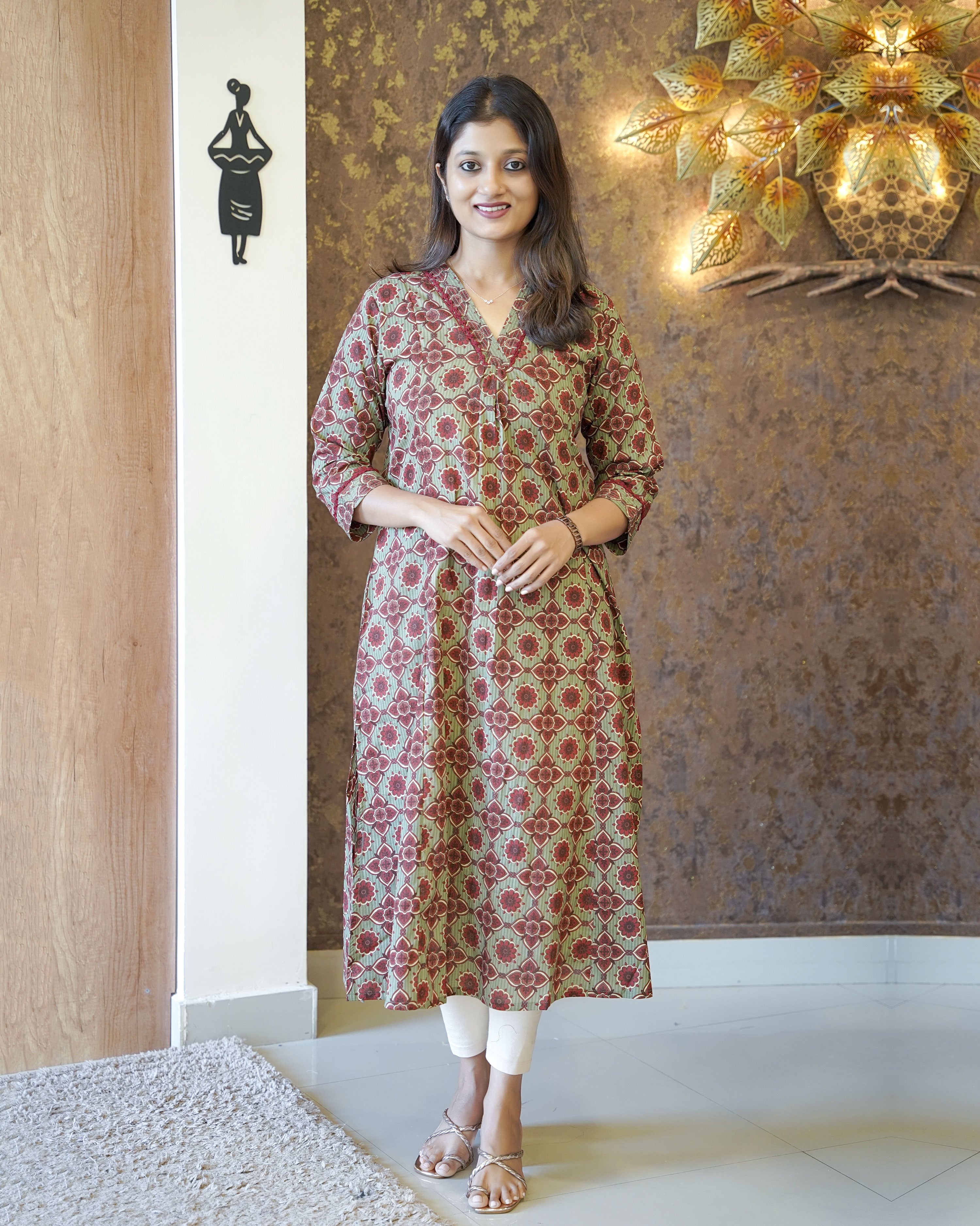 Load image into Gallery viewer, Printed Cotton Kurti-2835