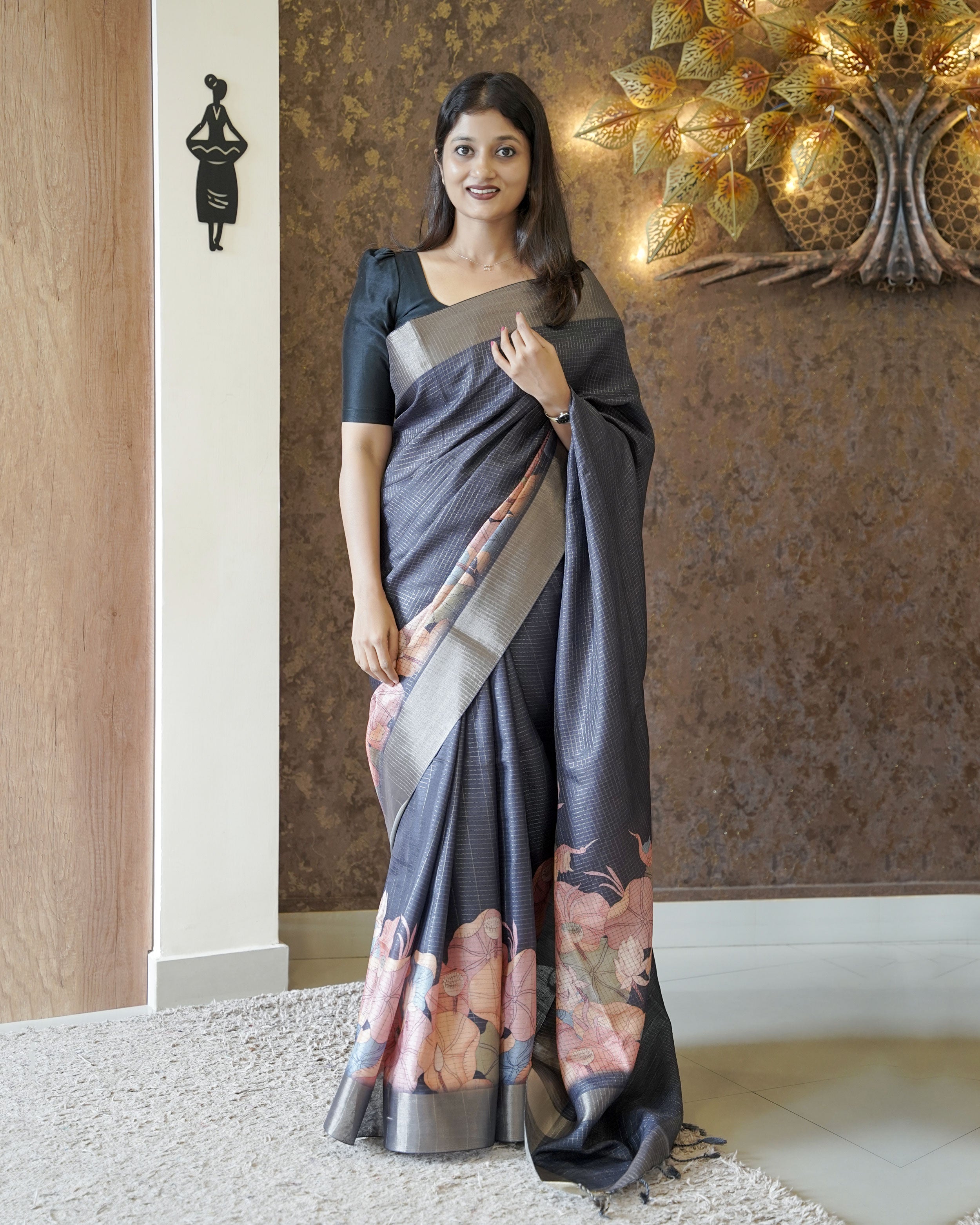 Load image into Gallery viewer, Semi Tusser Silk Saree(Pre Order)-2537