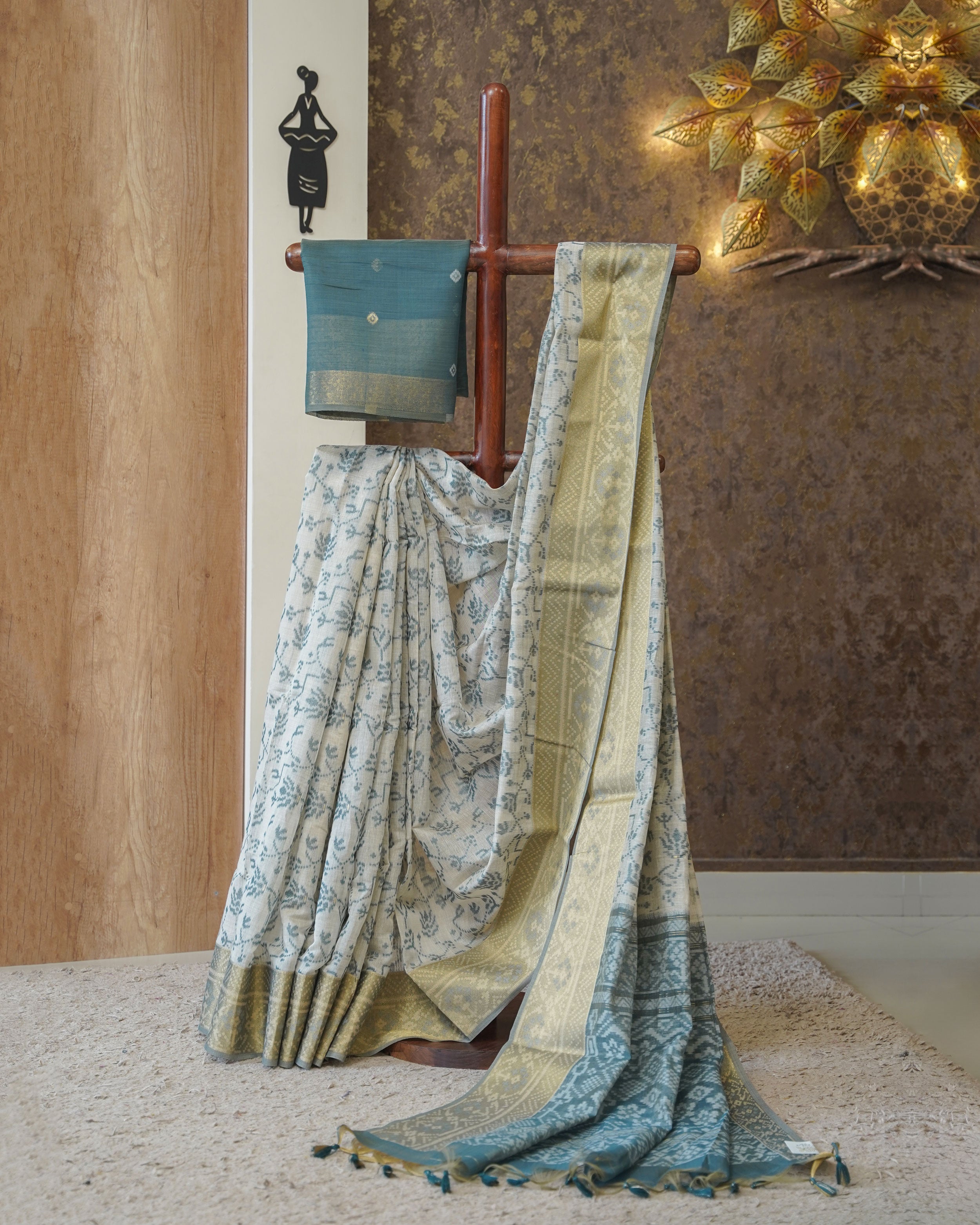 Load image into Gallery viewer, Chanderi Cotton Saree-2539