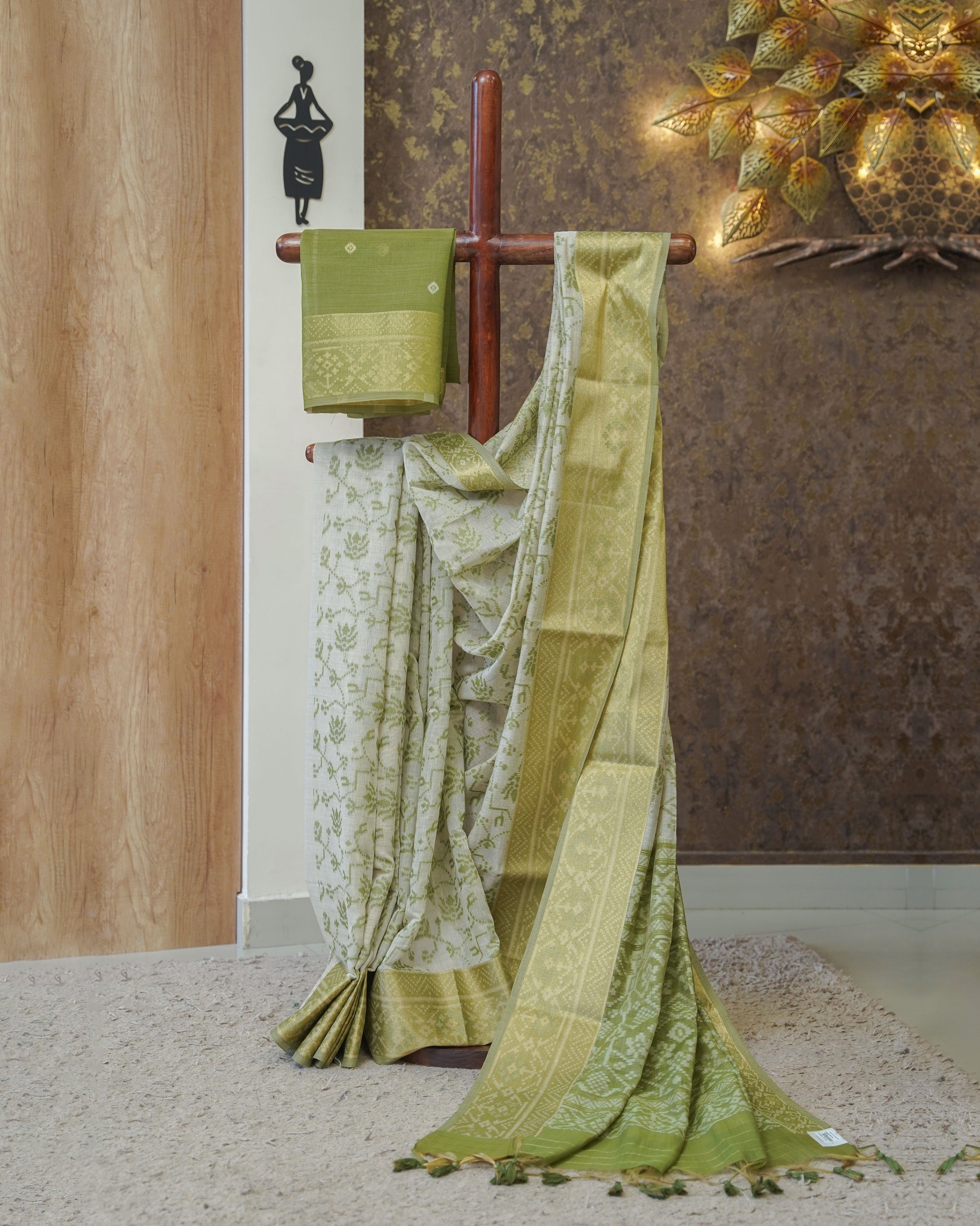 Load image into Gallery viewer, Chanderi Cotton Saree-2539