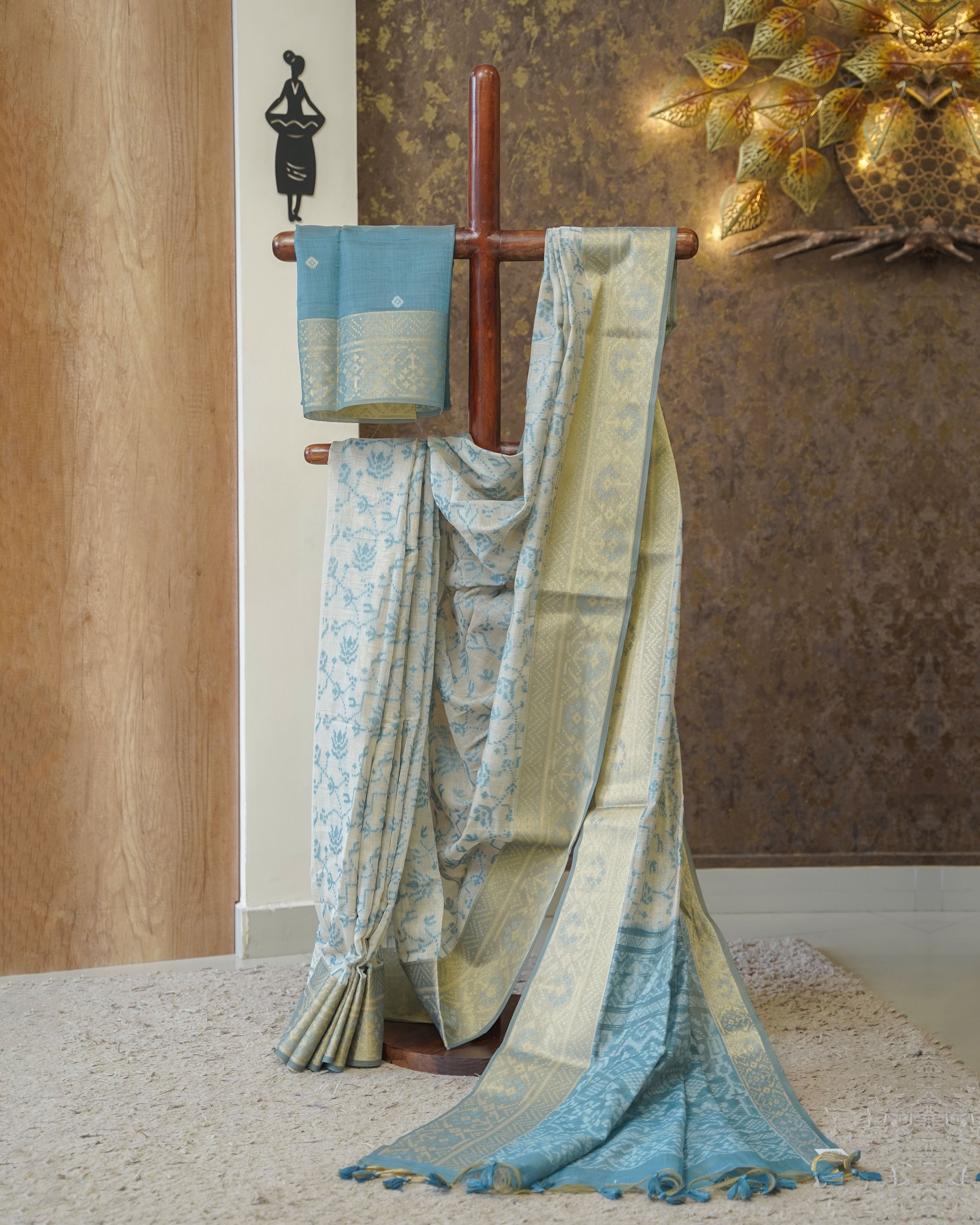 Load image into Gallery viewer, Chanderi Cotton Saree-2539