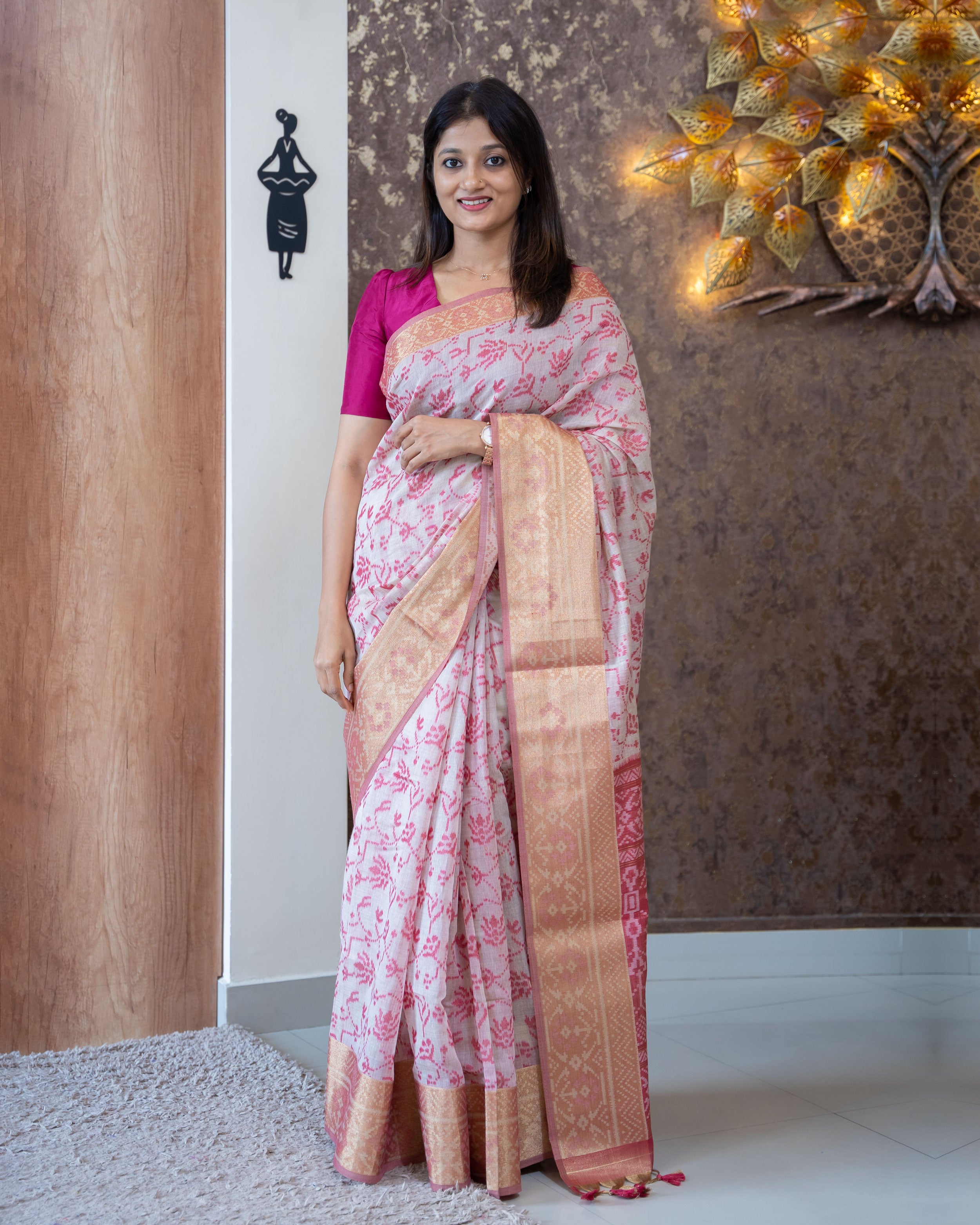 Load image into Gallery viewer, Chanderi Cotton Saree-2539