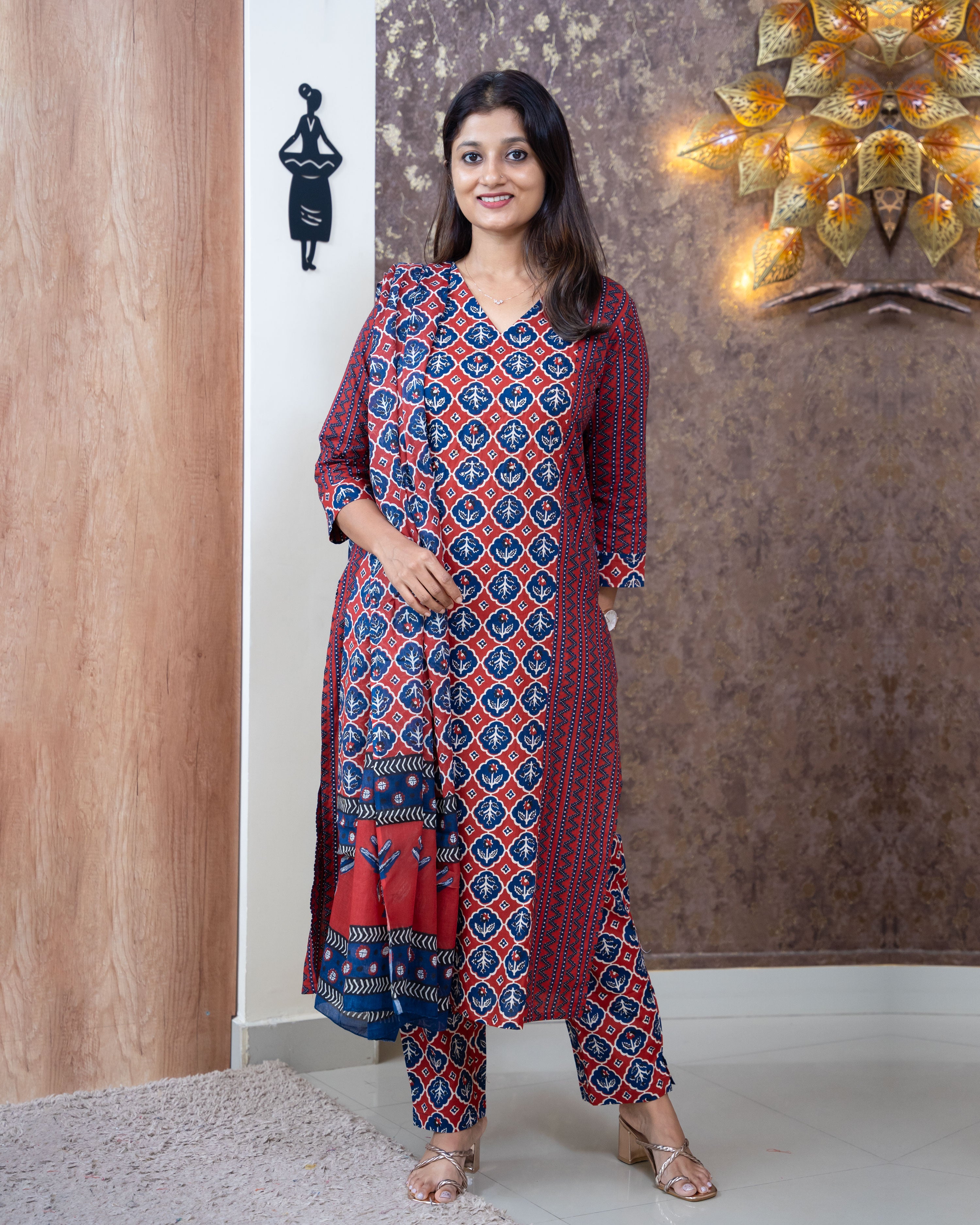 Load image into Gallery viewer, Cotton Kurti Set-3183