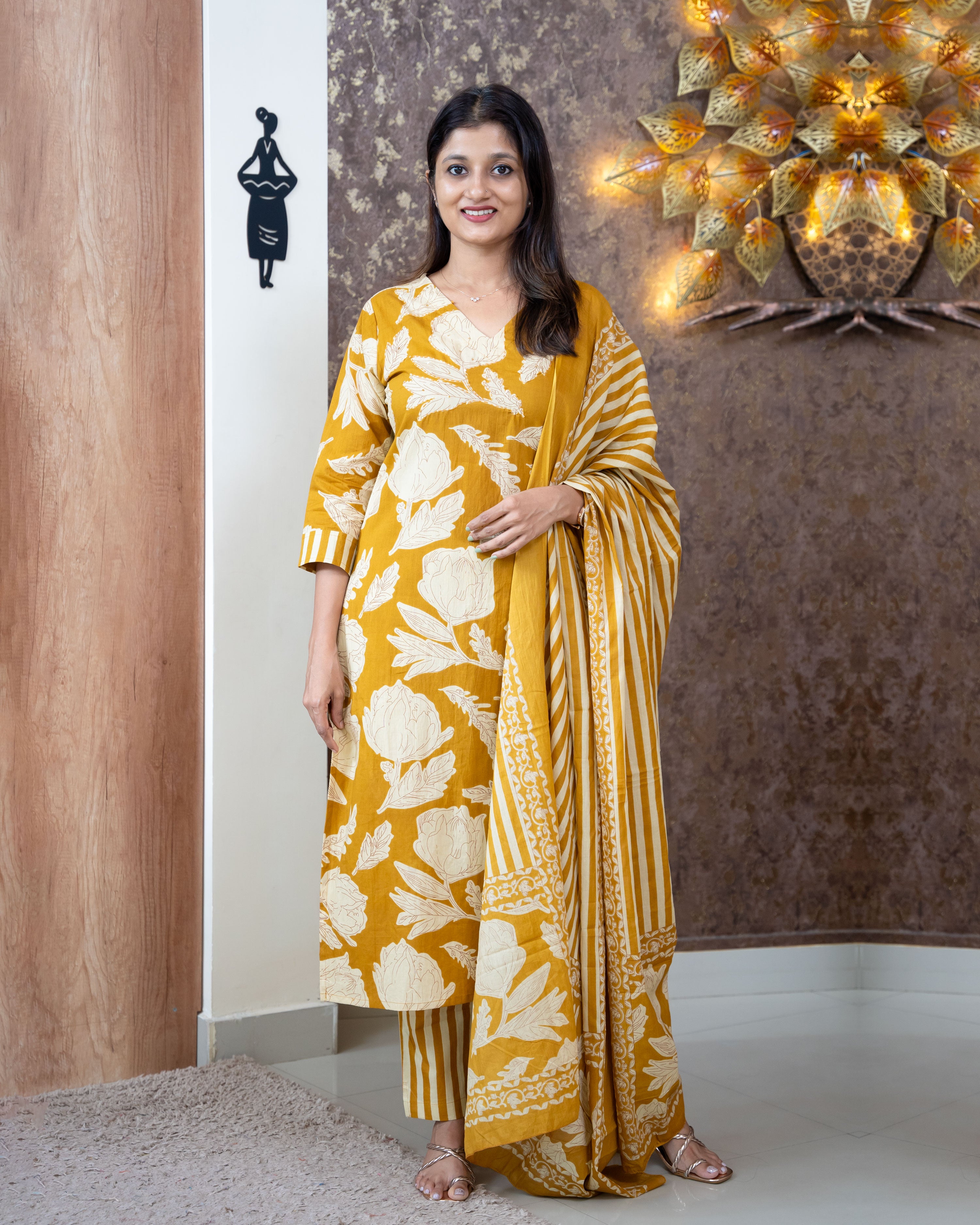 Load image into Gallery viewer, Cotton Kurti Set-3186