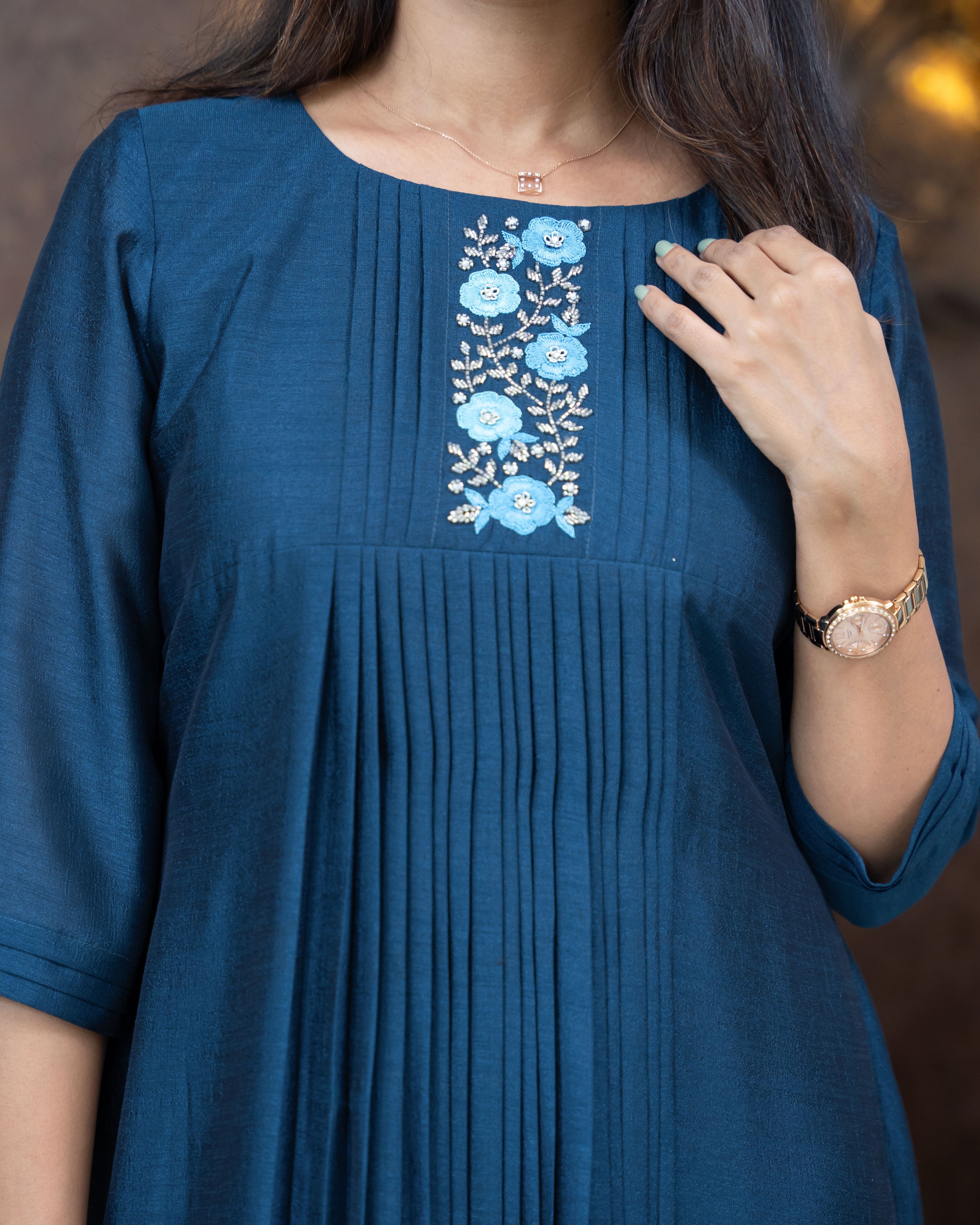 Load image into Gallery viewer, Vichithra Silk Designer Kurti (Pre-Order)-3211