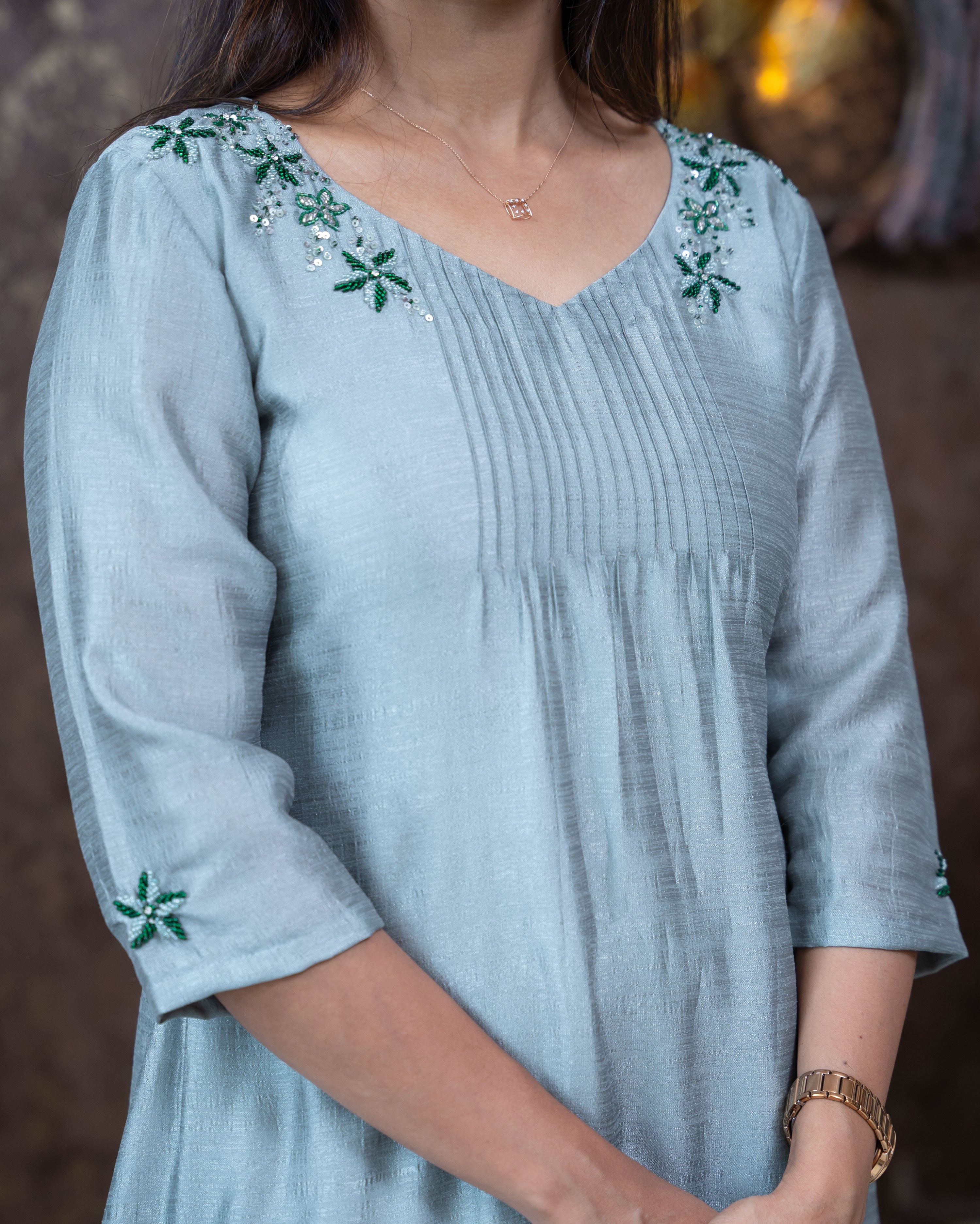 Load image into Gallery viewer, Vichithra Silk Designer Kurti (Pre-Order)-3210