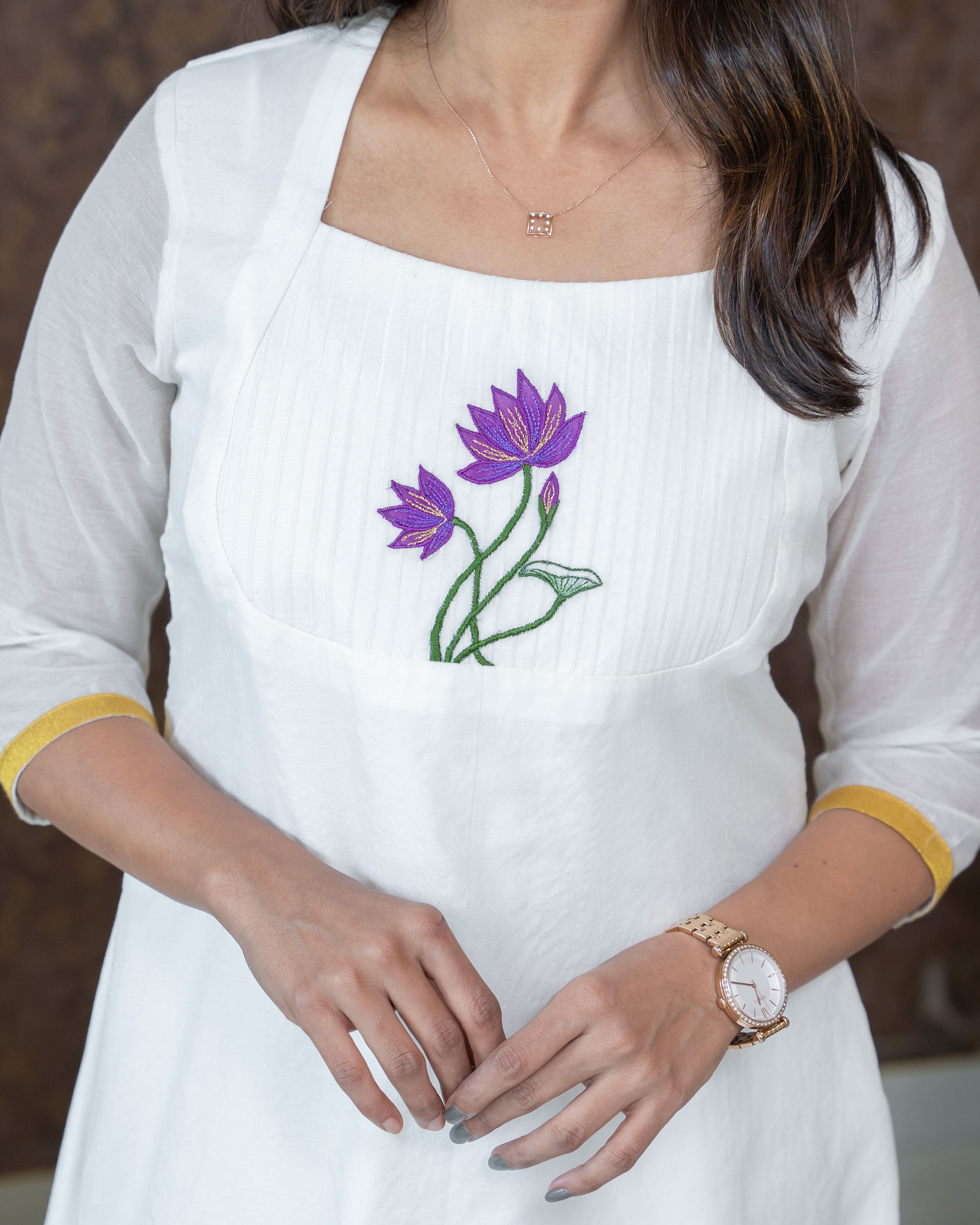 Load image into Gallery viewer, Mul Chanderi Designer Kurti (Pre-Order)-3336