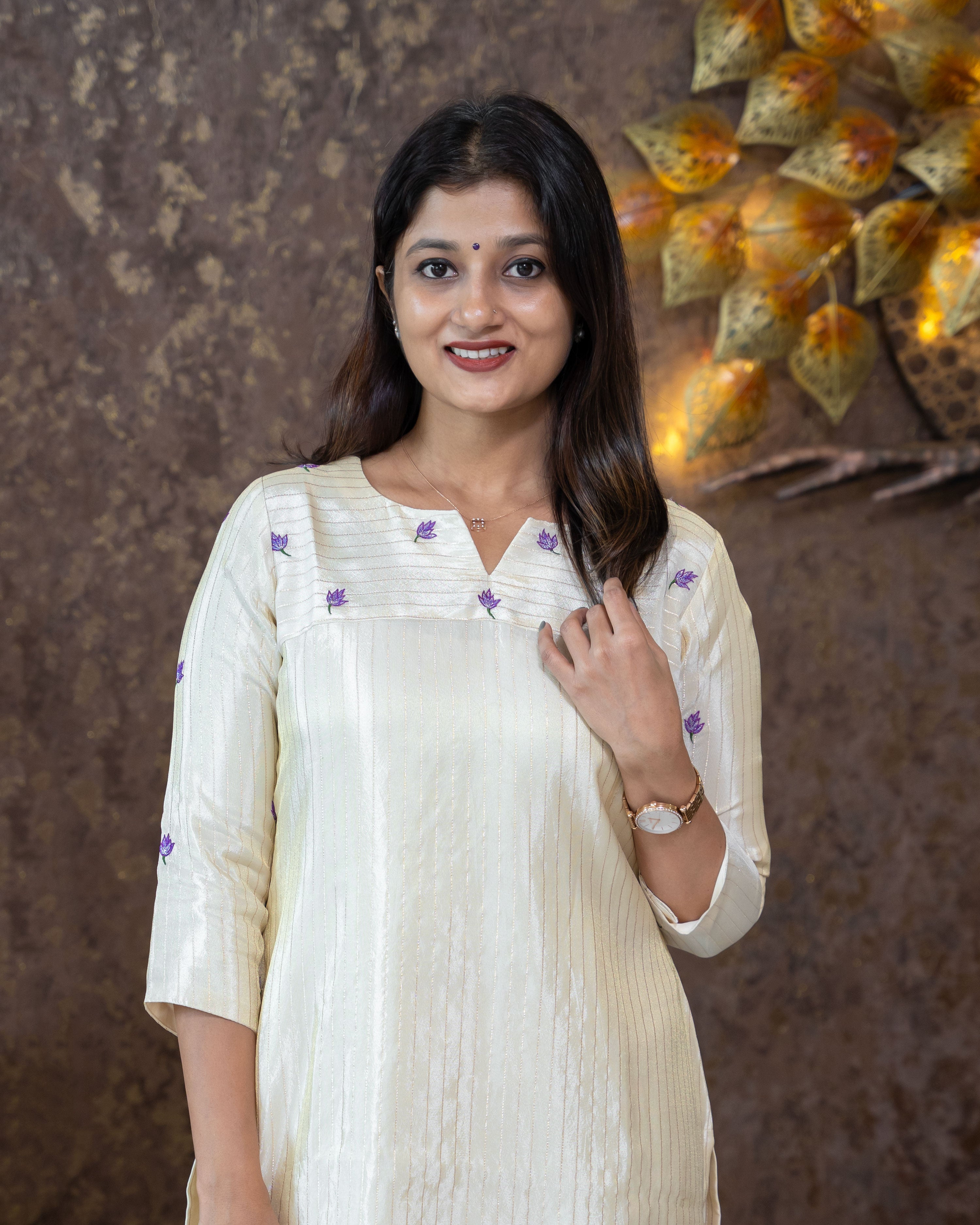 Load image into Gallery viewer, Tissue Designer Kurti (Pre-Order)-3335