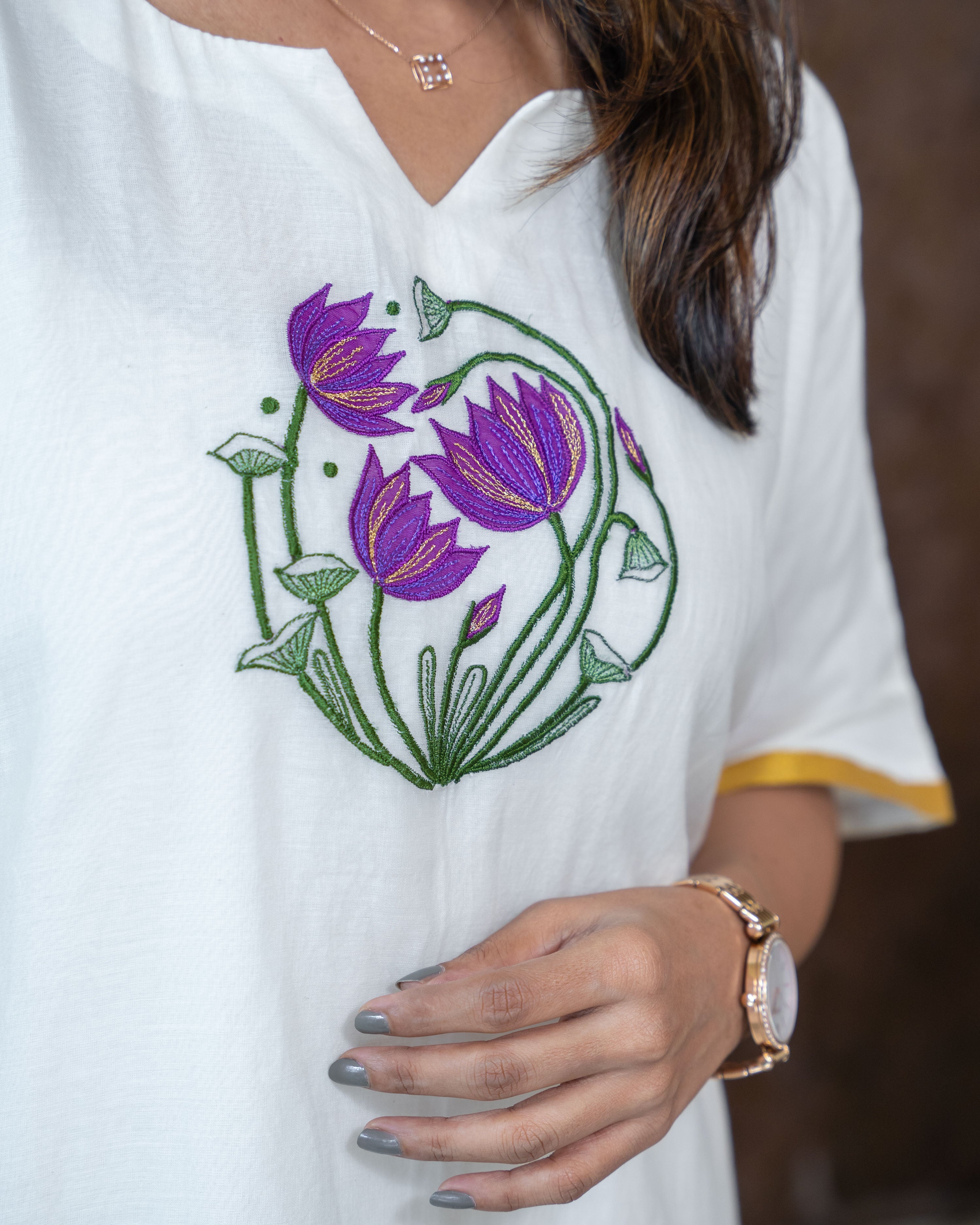 Load image into Gallery viewer, Mul Chanderi Designer Kurti (Pre-Order)-3334