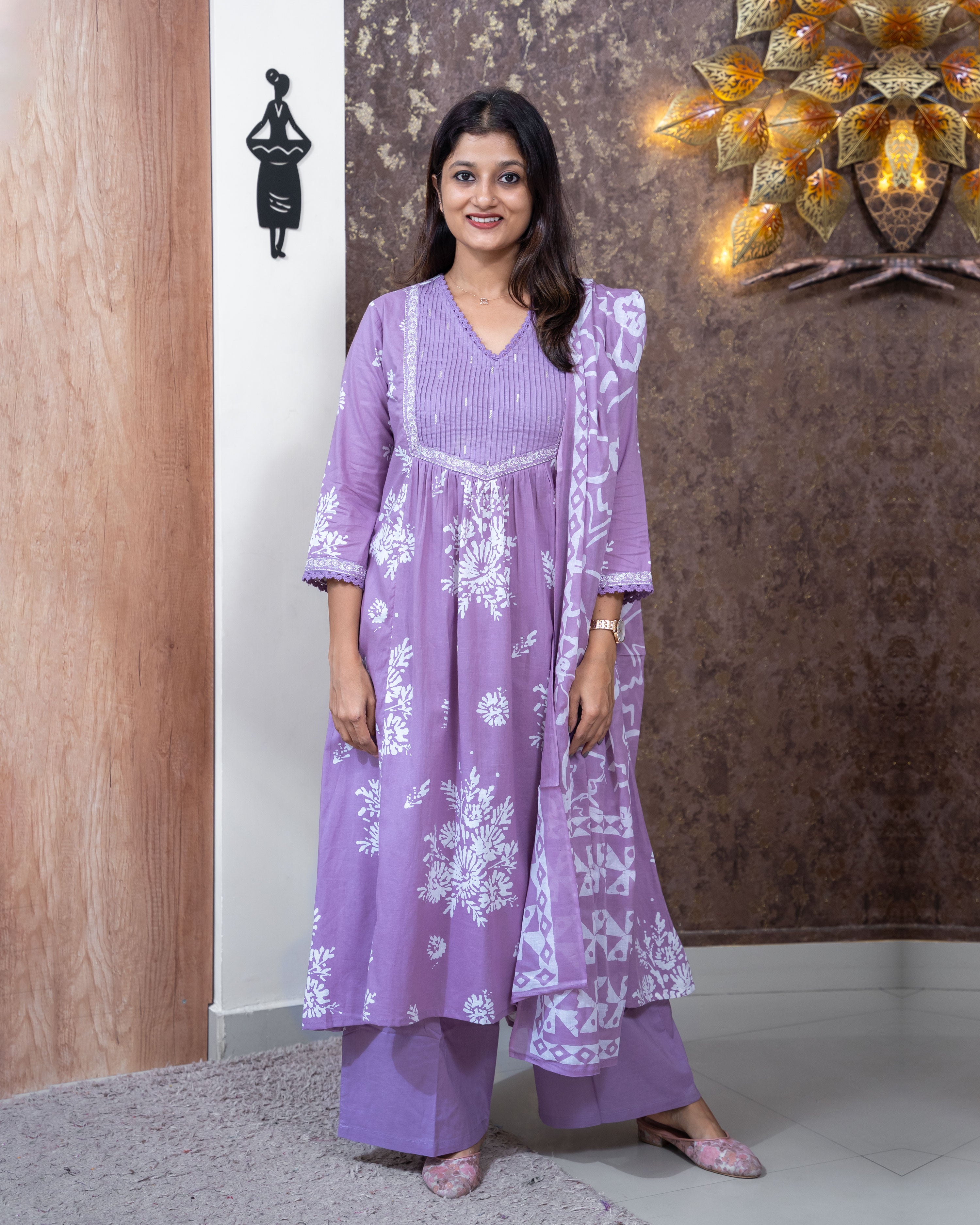 Load image into Gallery viewer, Cotton Kurti Set-3346