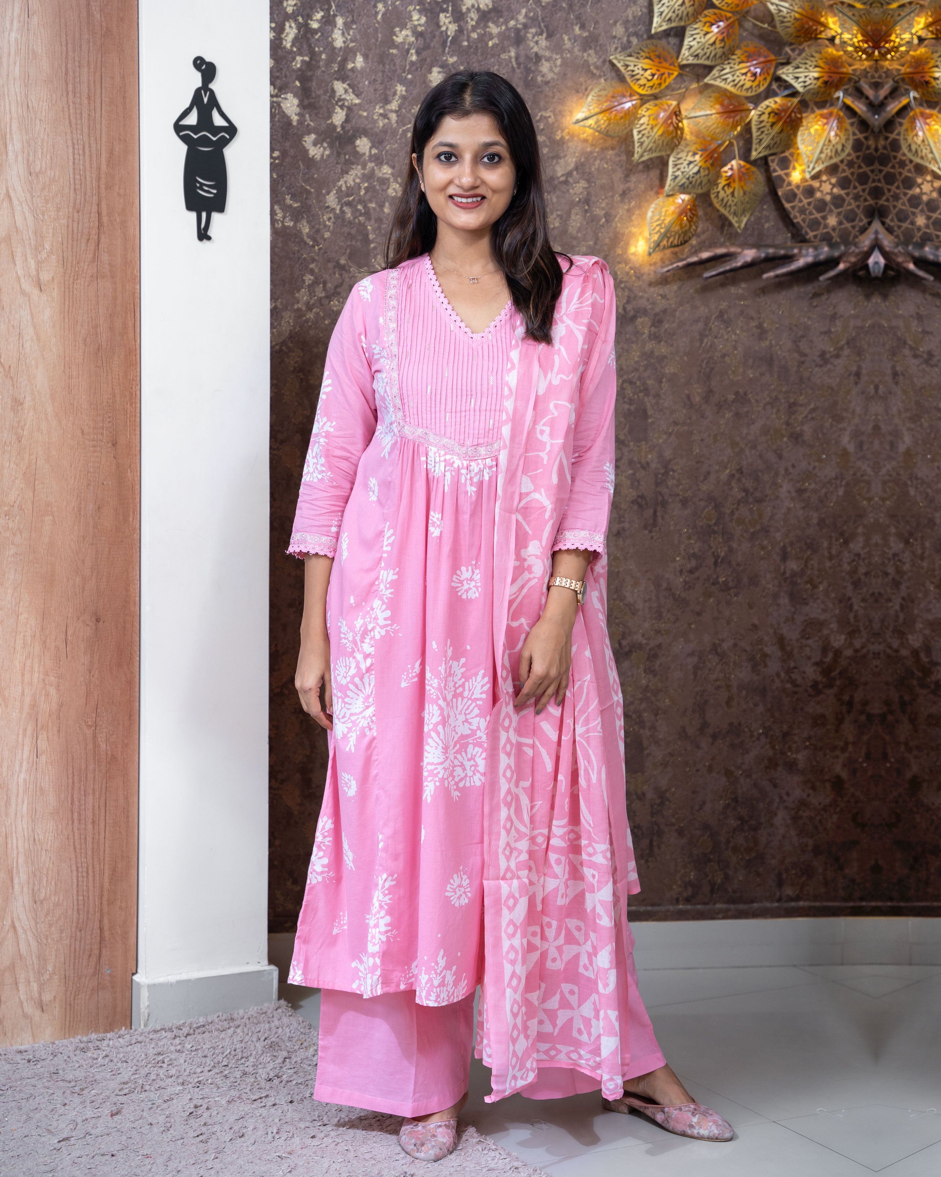 Load image into Gallery viewer, Cotton Kurti Set-3346