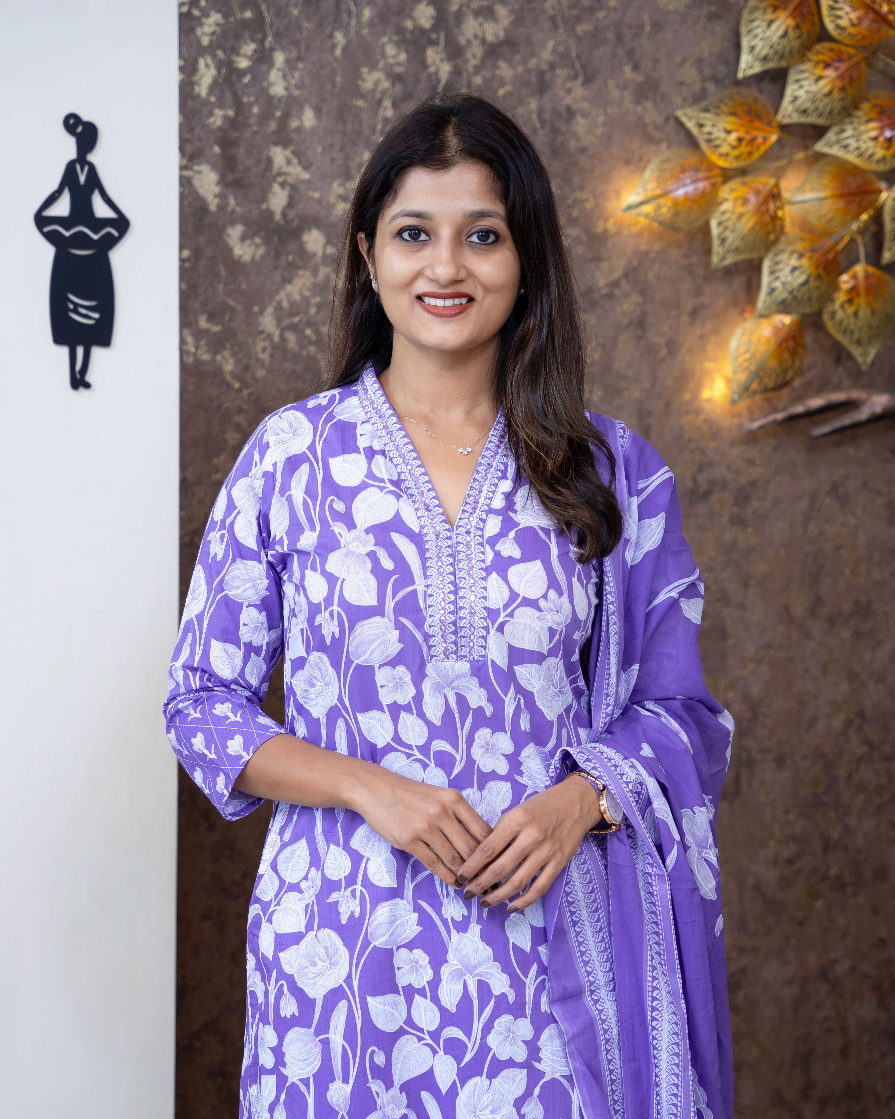 Load image into Gallery viewer, Cotton Kurti Set-3541