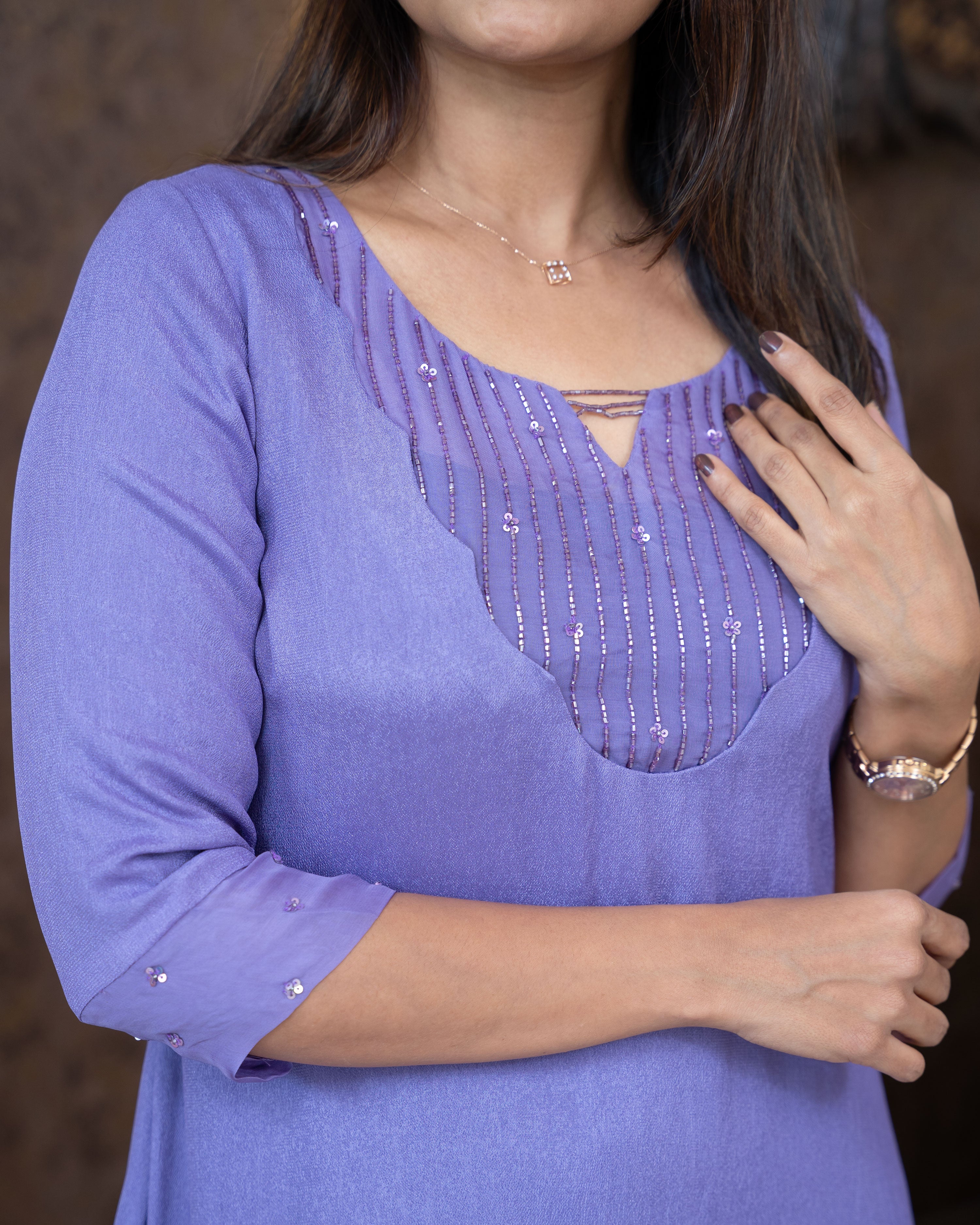 Load image into Gallery viewer, Crape Silk Designer Kurti(Pre-Order)-3630