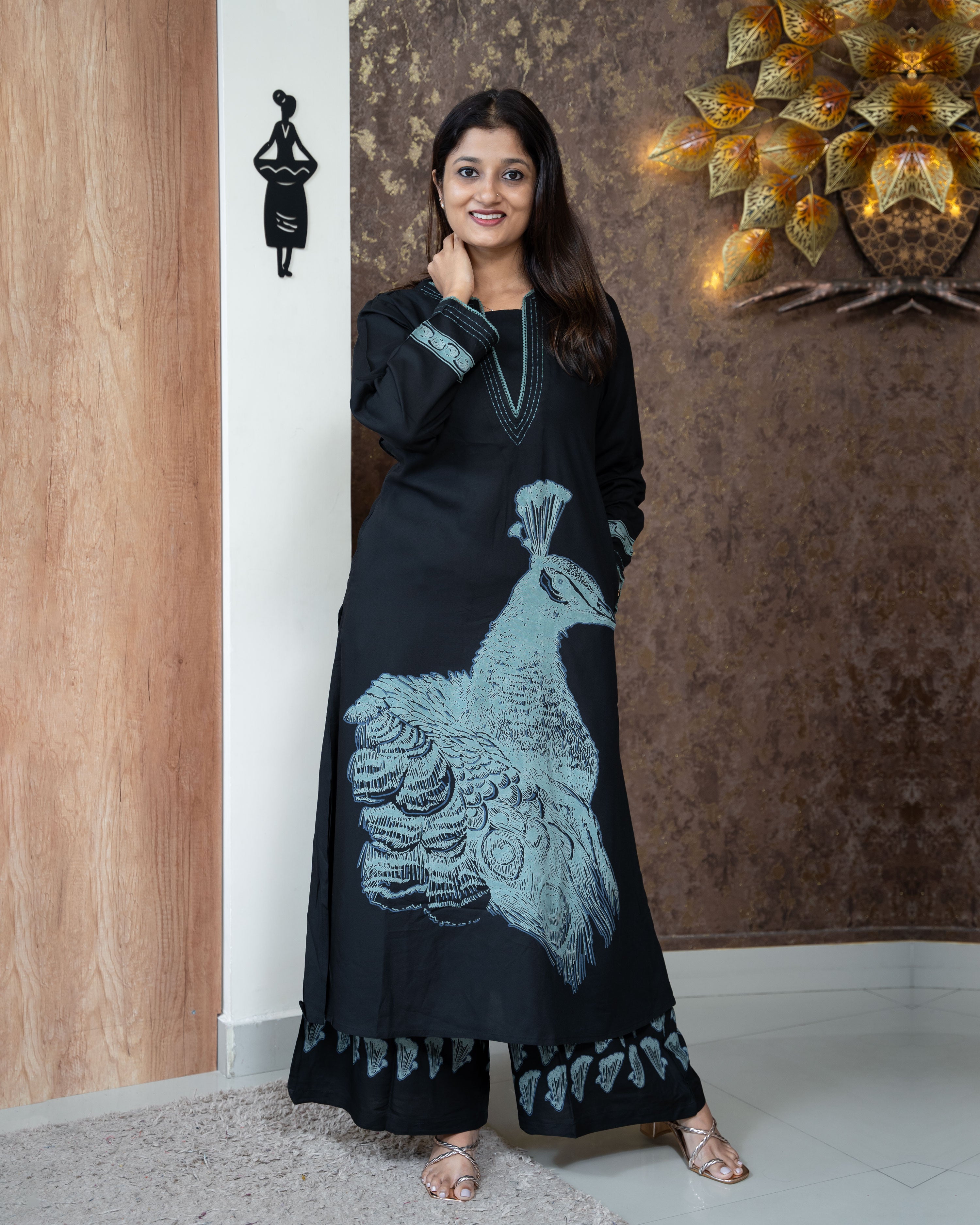 Load image into Gallery viewer, Rayon Co-Ord Set-3654