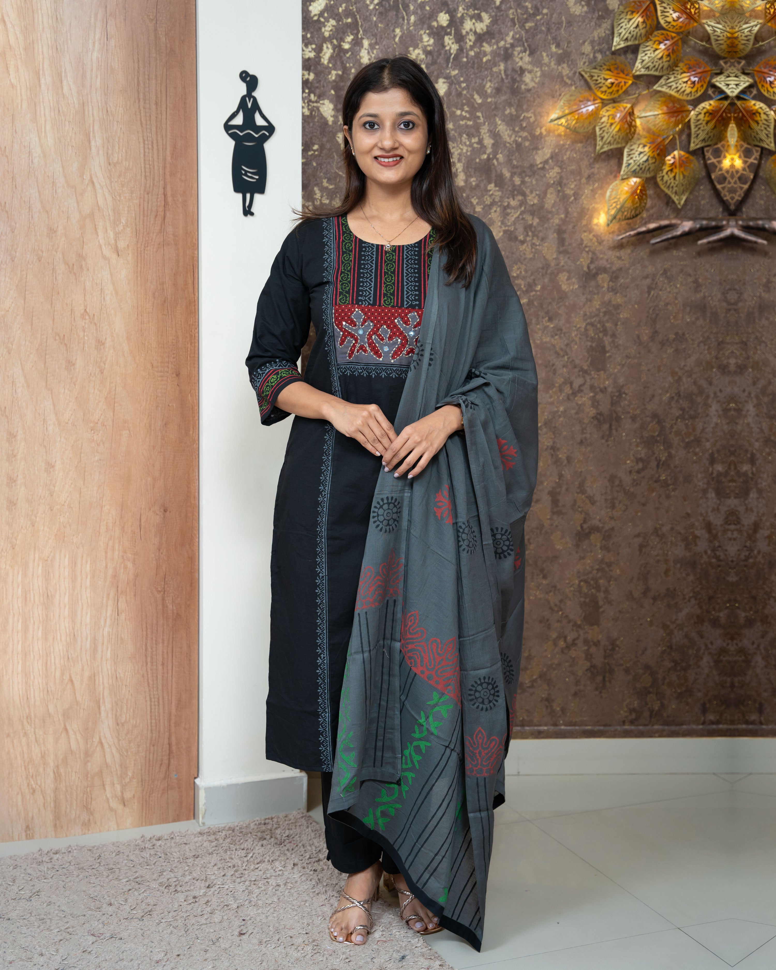 Load image into Gallery viewer, Pure Cotton Kurti Set-3726