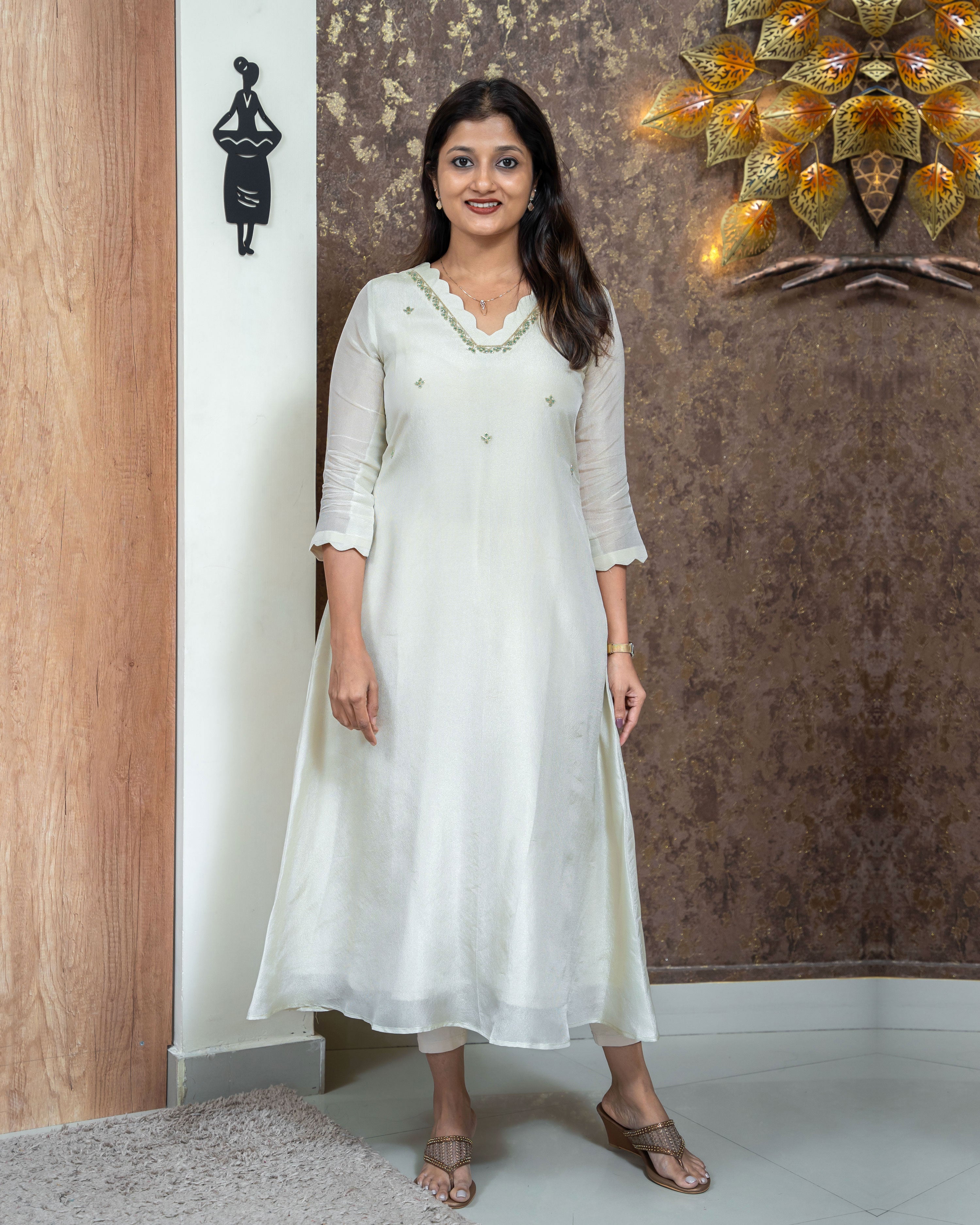 Load image into Gallery viewer, Semi Silk Designer Kurti(Pre-Order)-3855