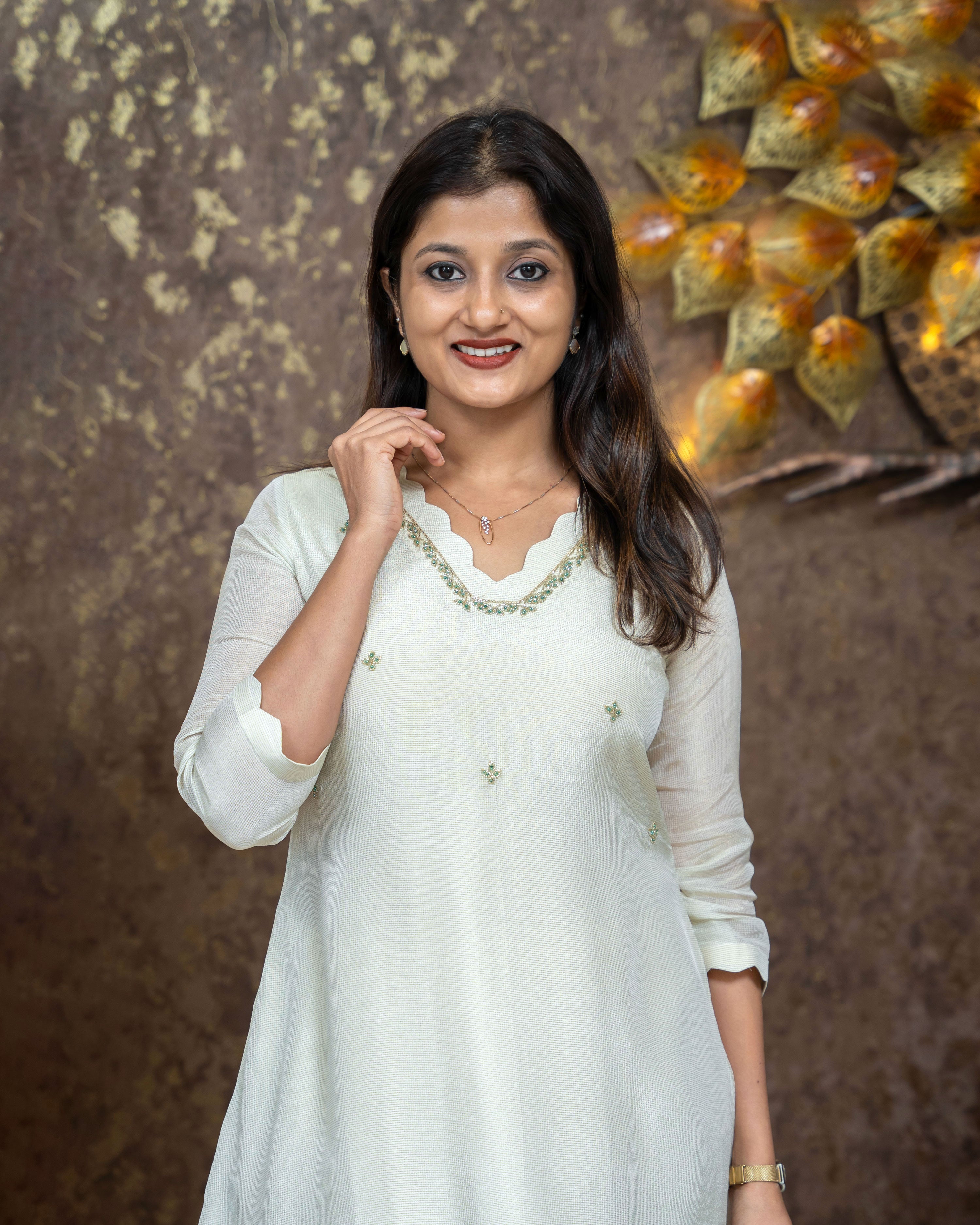 Load image into Gallery viewer, Semi Silk Designer Kurti(Pre-Order)-3855