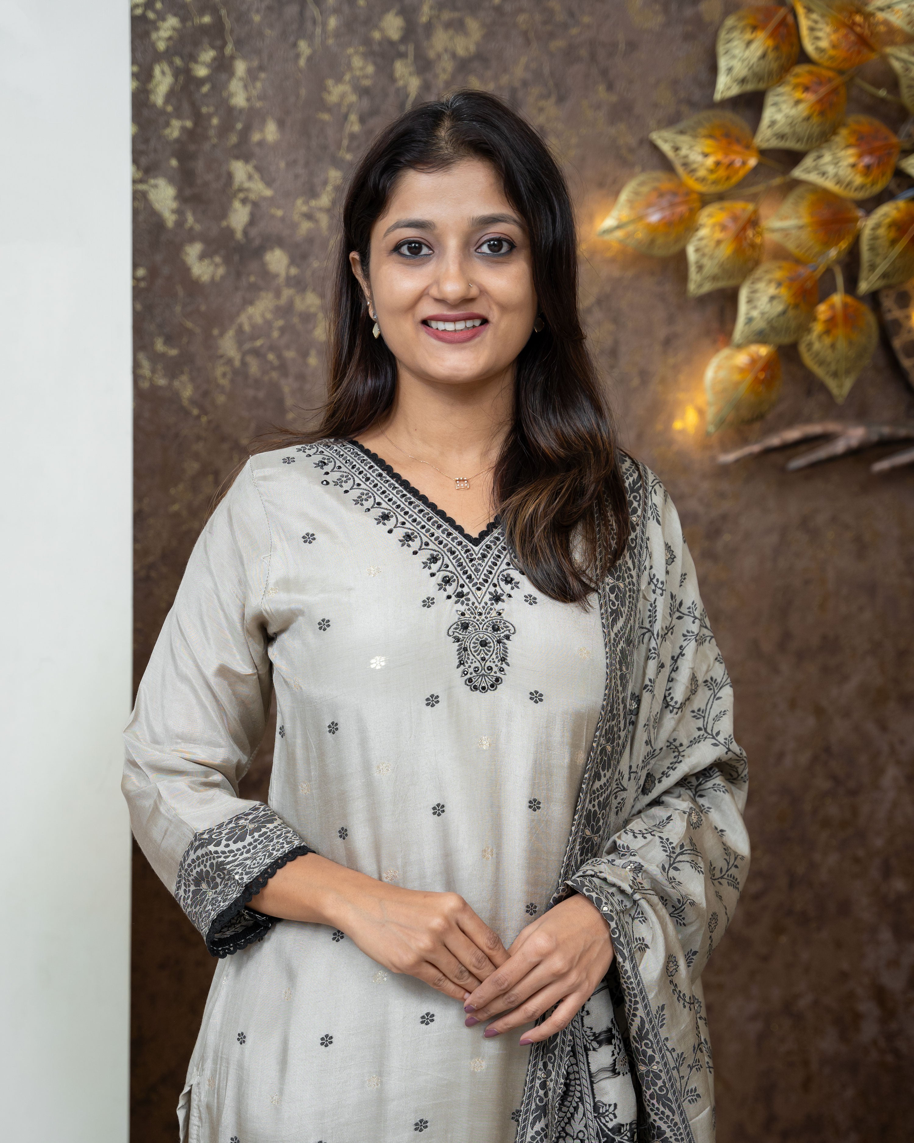 Load image into Gallery viewer, Muslin Silk Kurti Set-3876