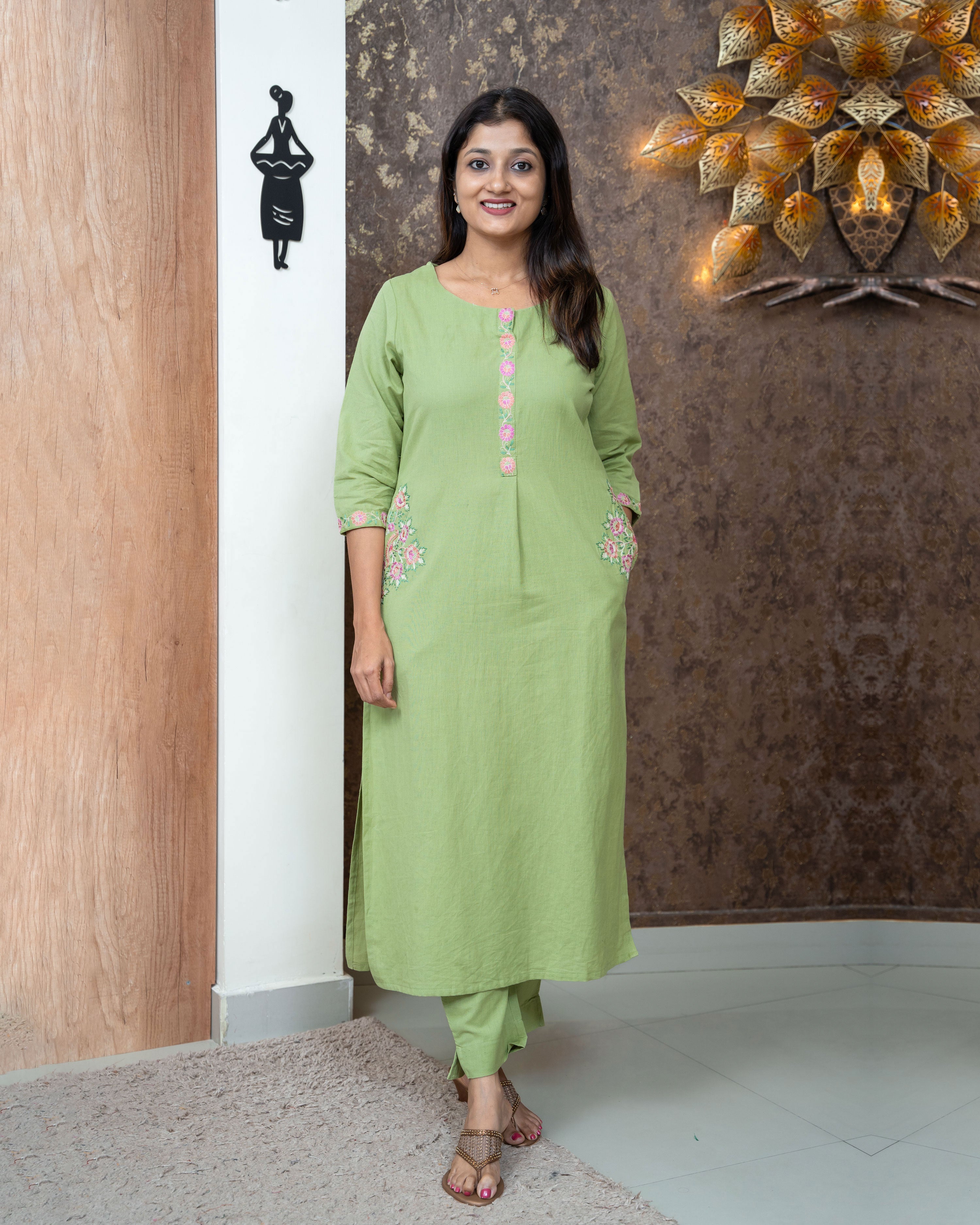 Load image into Gallery viewer, Pure Cotton Kurti Set-3877