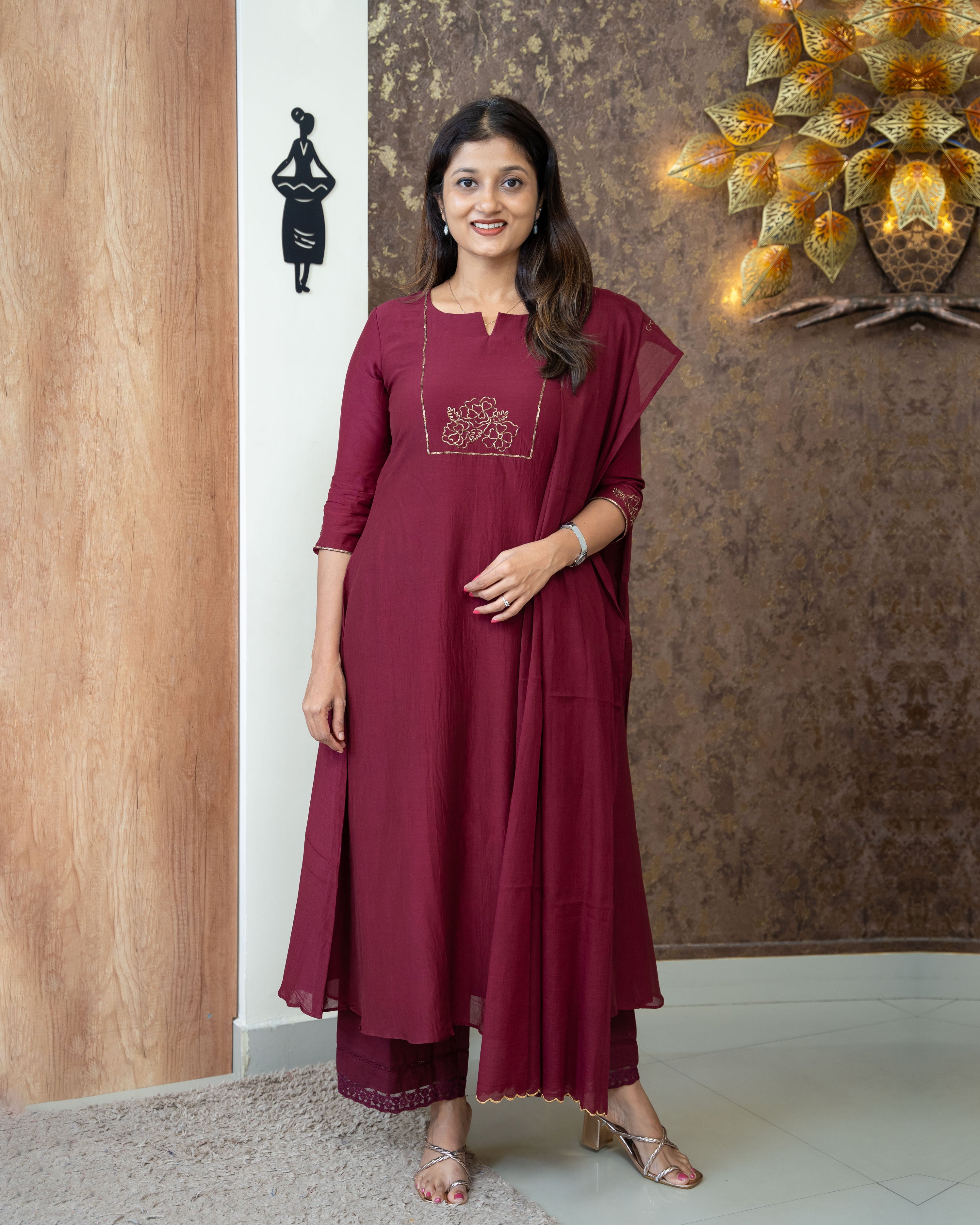 Load image into Gallery viewer, Mul Chanderi Designer Kurti(Pre-Order)-3950