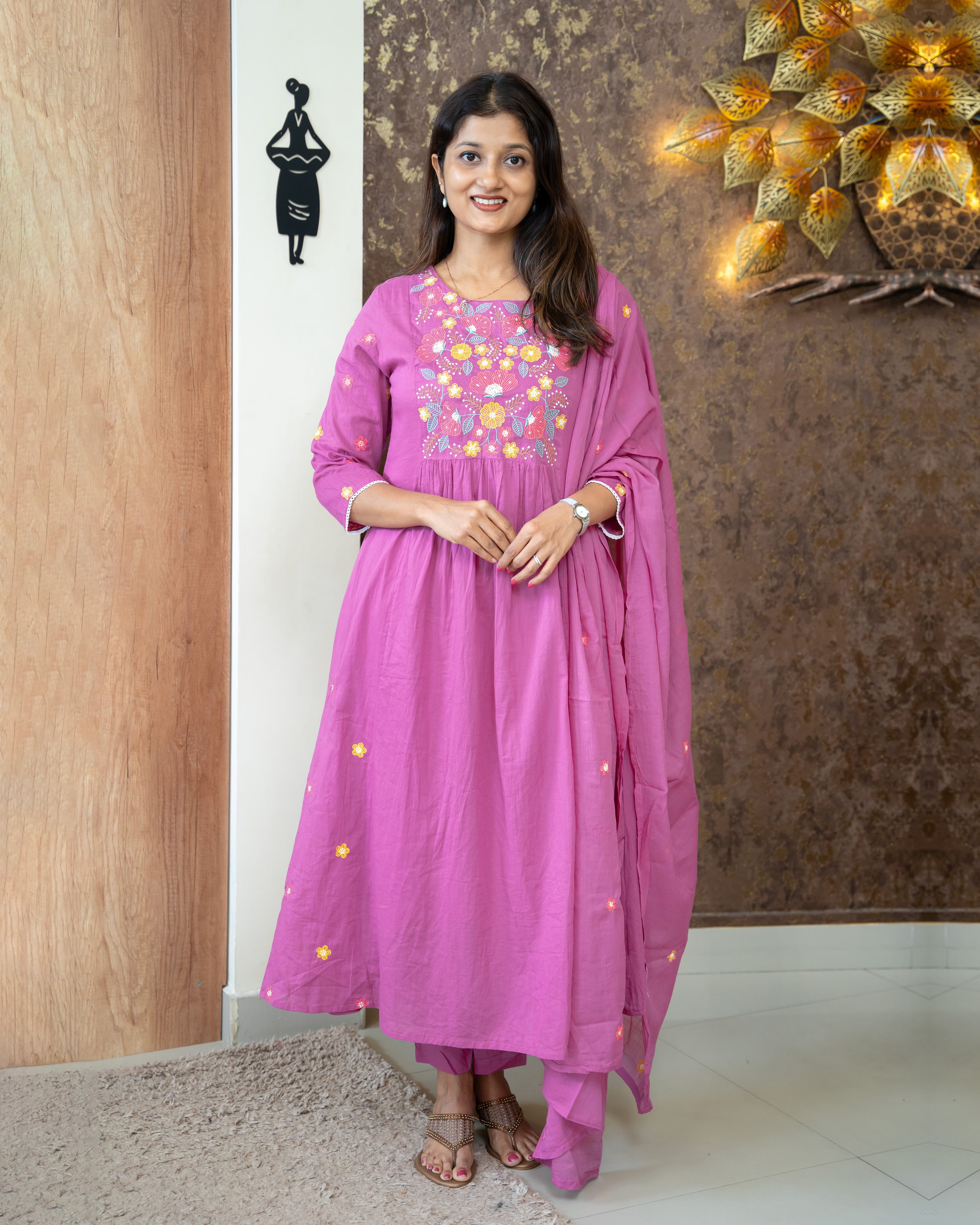 Load image into Gallery viewer, Pure Cotton Kurti Set-3932