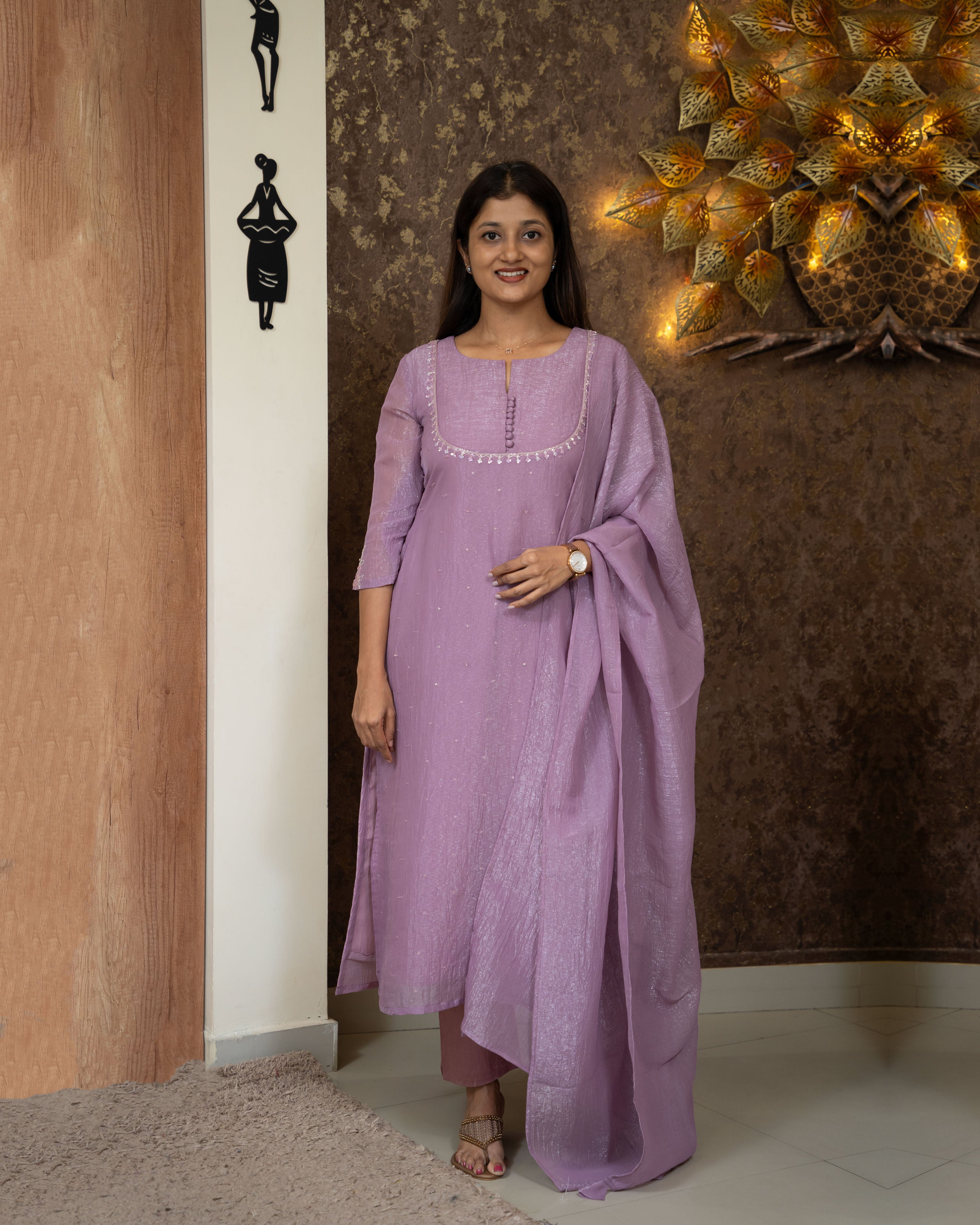 Load image into Gallery viewer, Crushed Tissue Organza Designer Kurti(Pre-Order)-4029