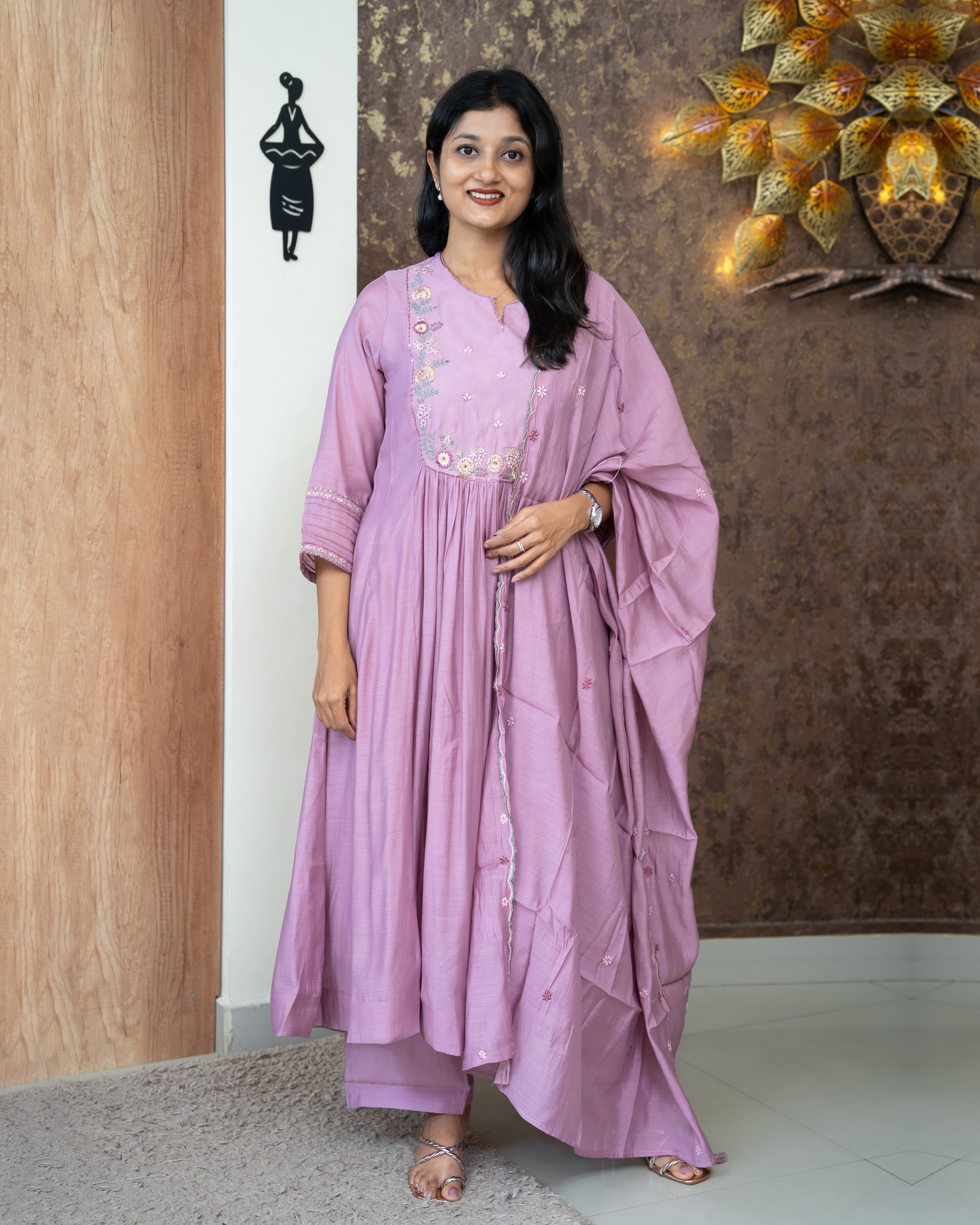 Load image into Gallery viewer, Mul Chanderi Suit-4065