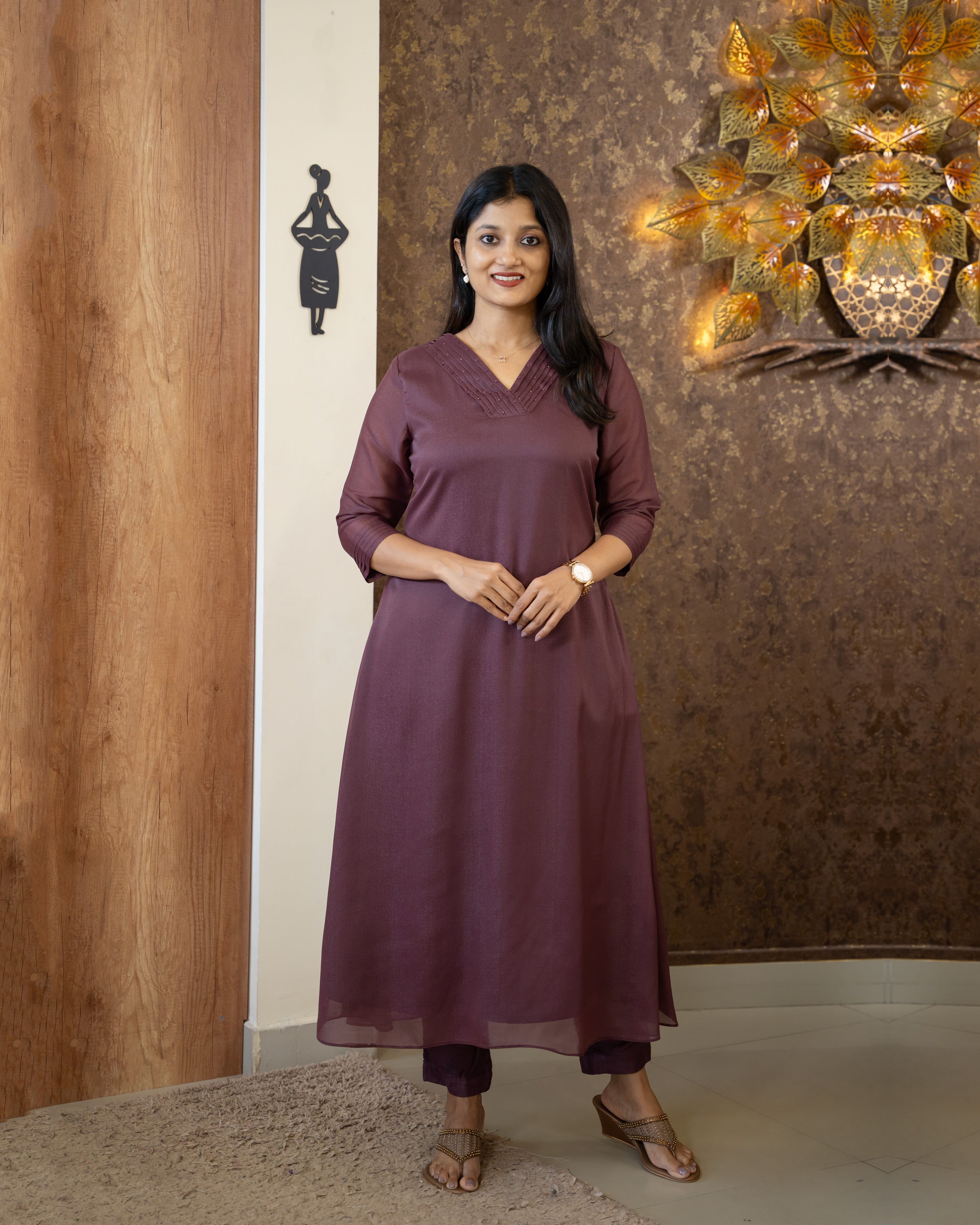 Load image into Gallery viewer, Shimmer Georgette Designer Kurti(Pre-Order)-4124