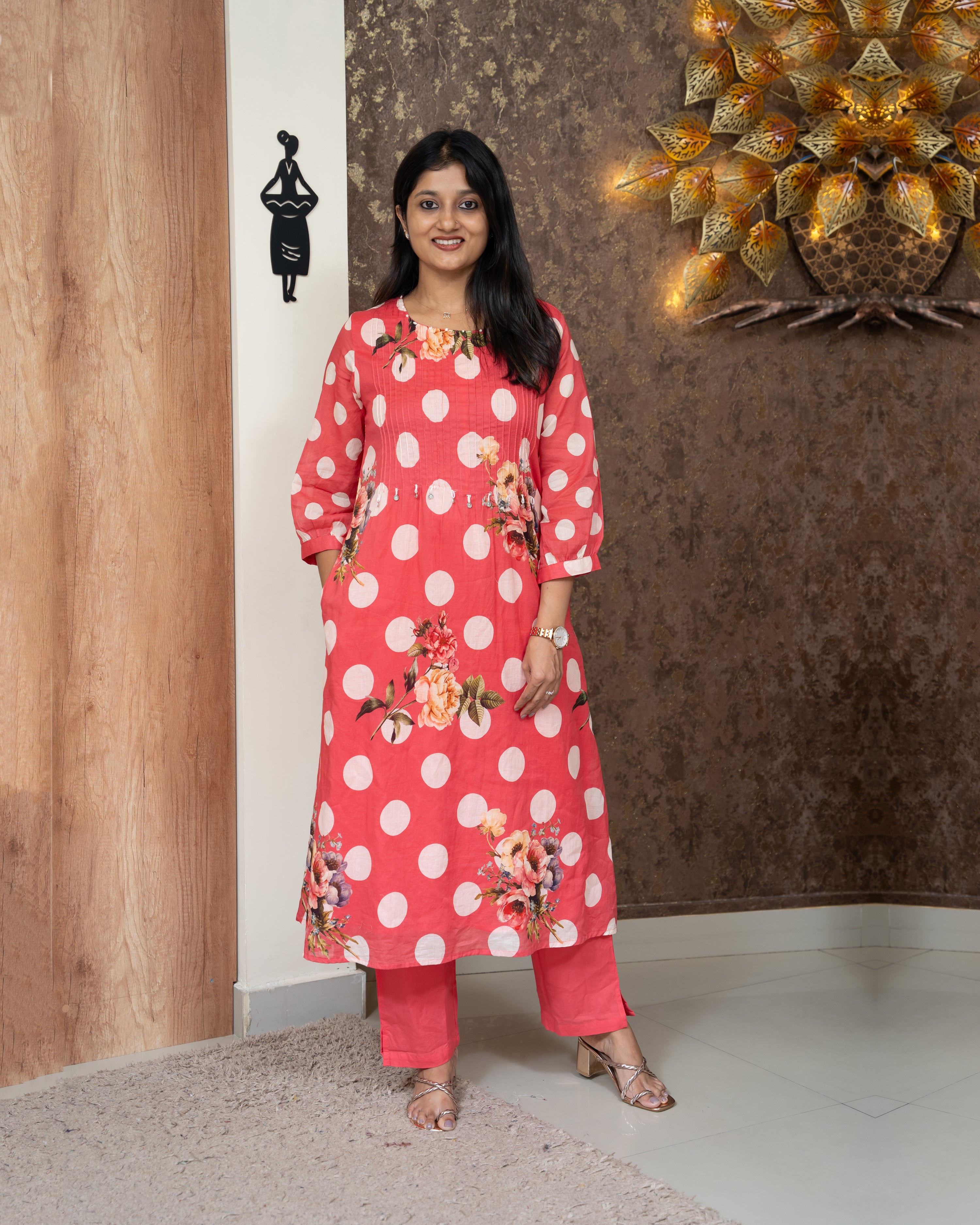 Load image into Gallery viewer, Mul Cotton Co-Ord Set-4129