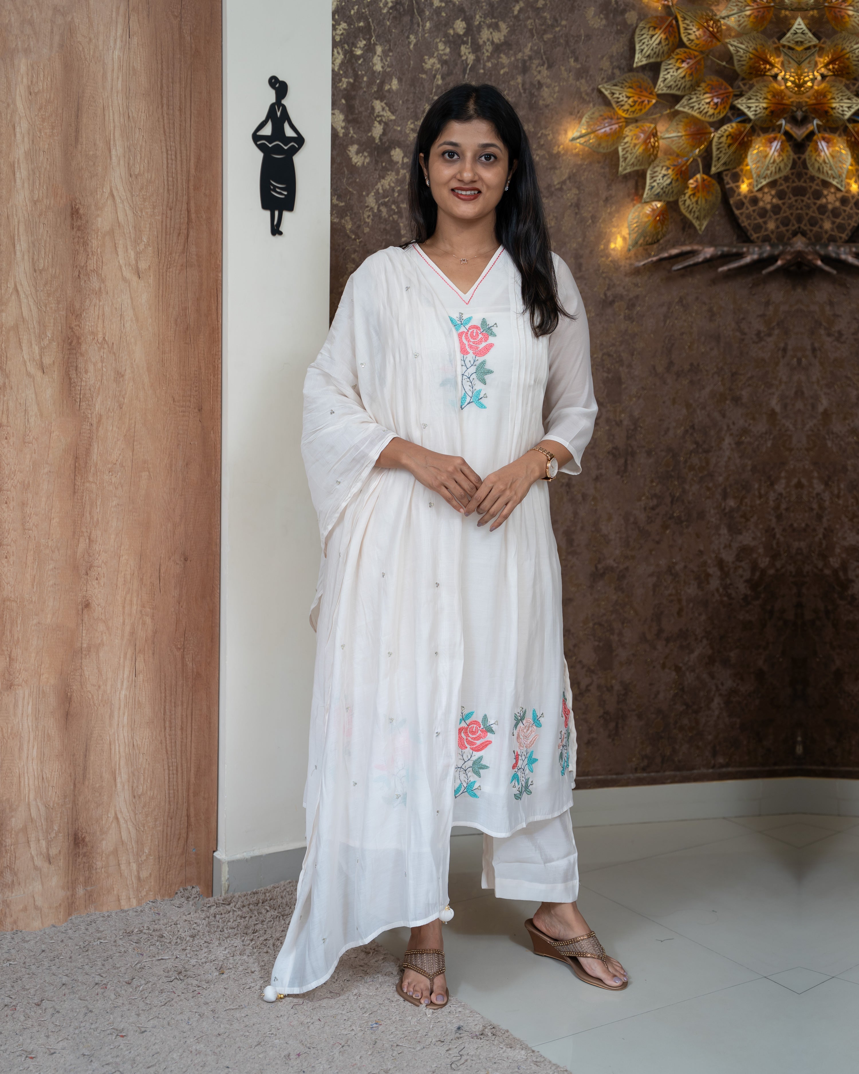 Load image into Gallery viewer, Mul Chanderi Suit-4191