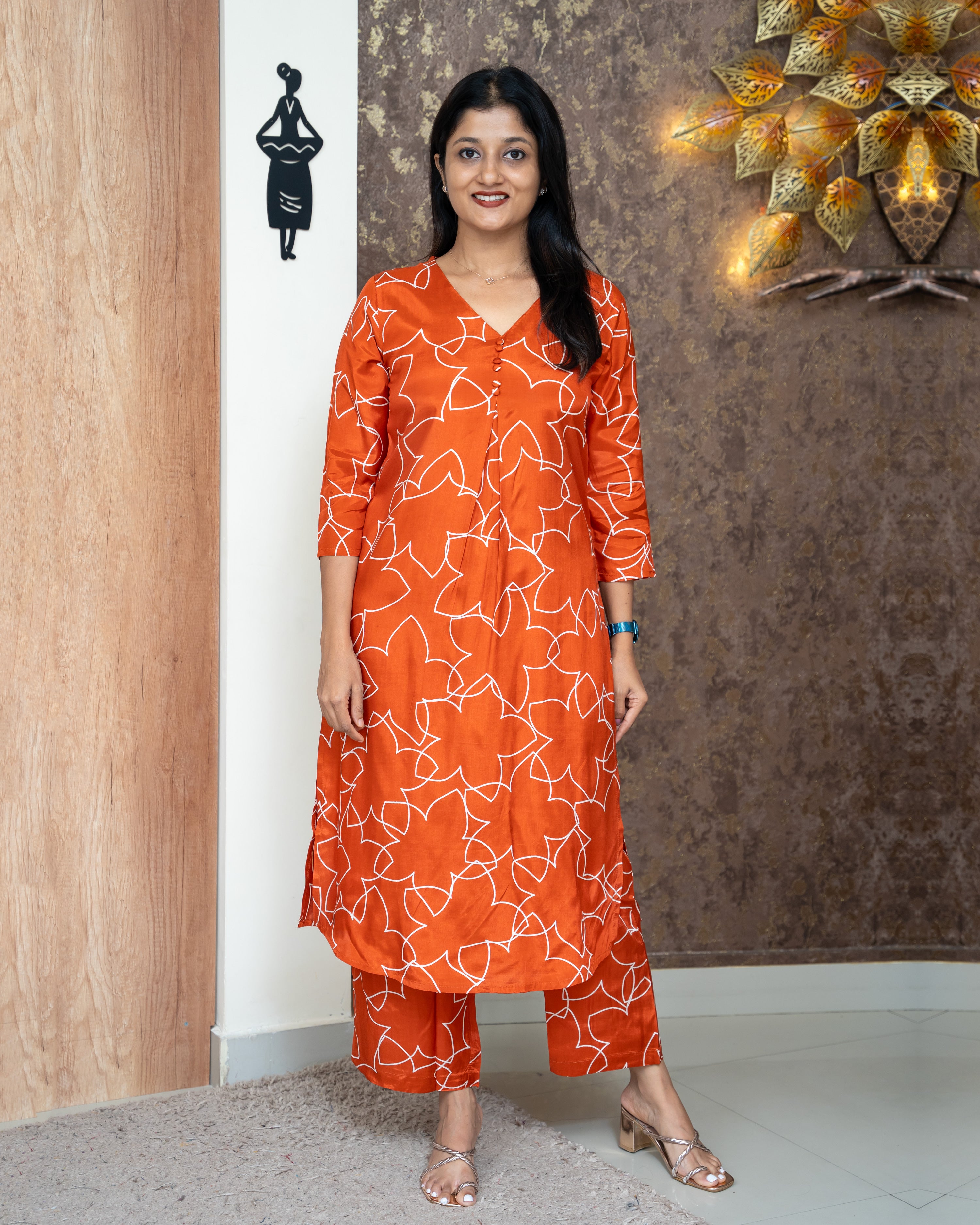 Load image into Gallery viewer, Muslin Silk Co-Ord Set-4340