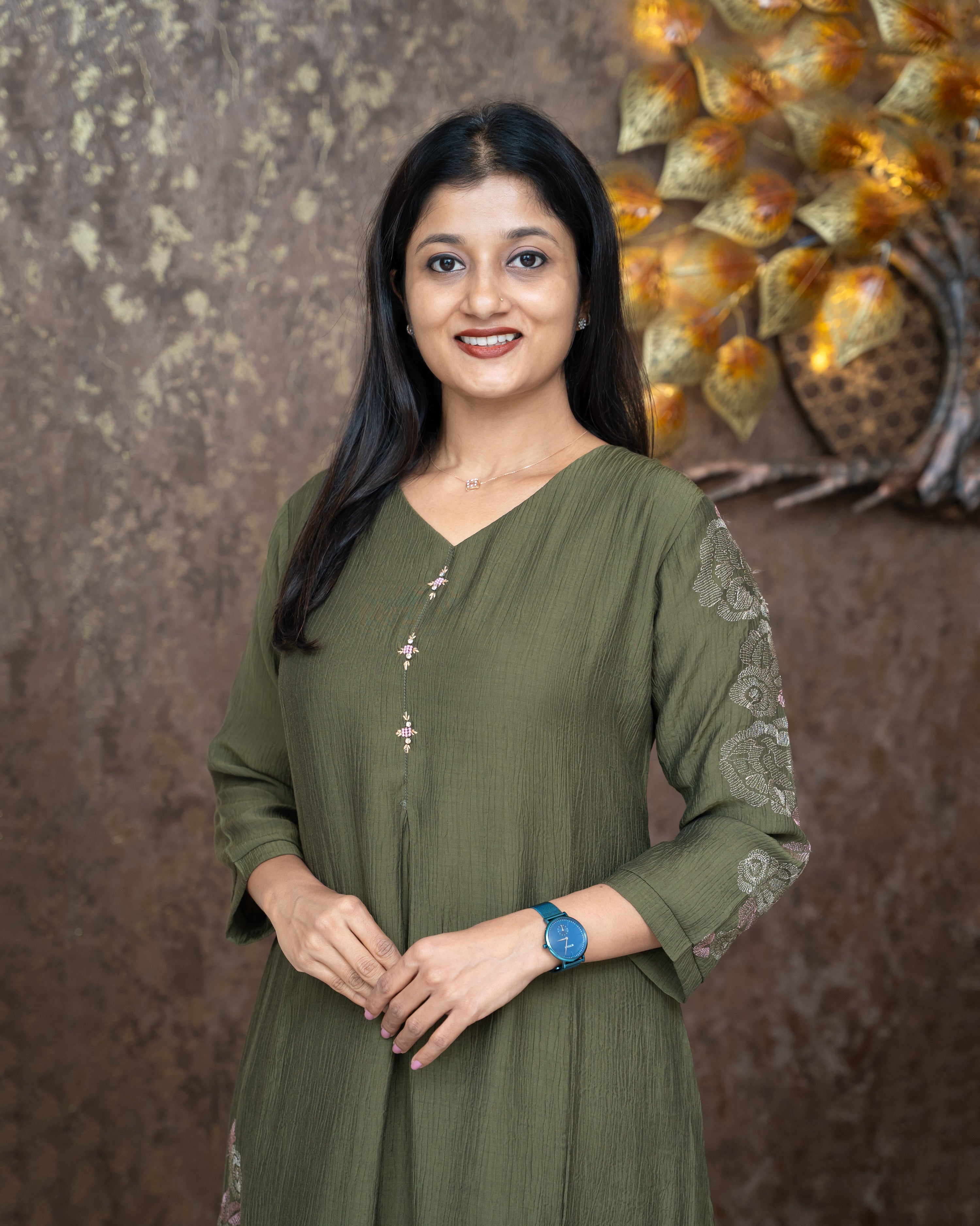 Load image into Gallery viewer, Crushed Semi Silk Kurti-4363