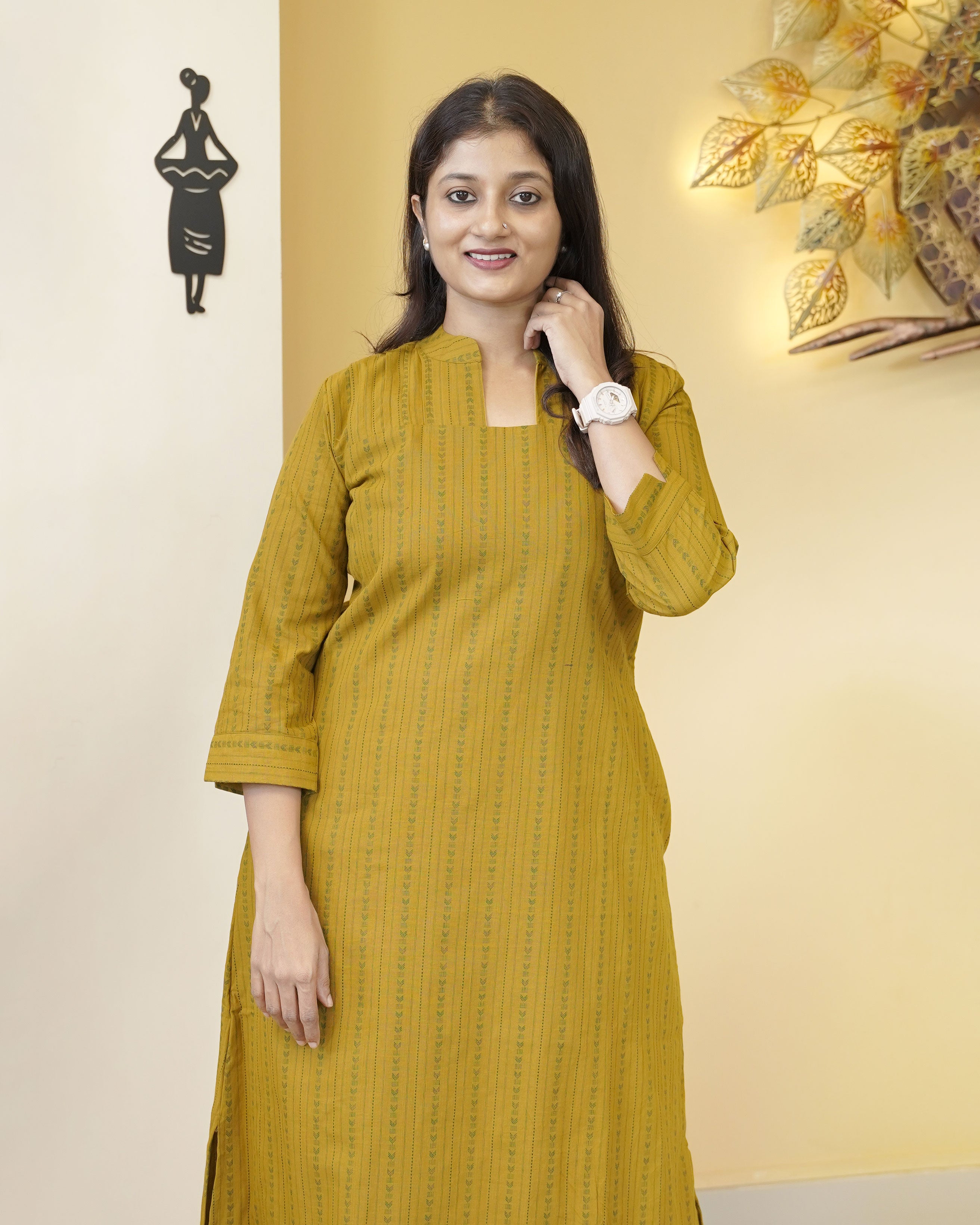 Load image into Gallery viewer, Pure Cotton A-line Kurti-5225