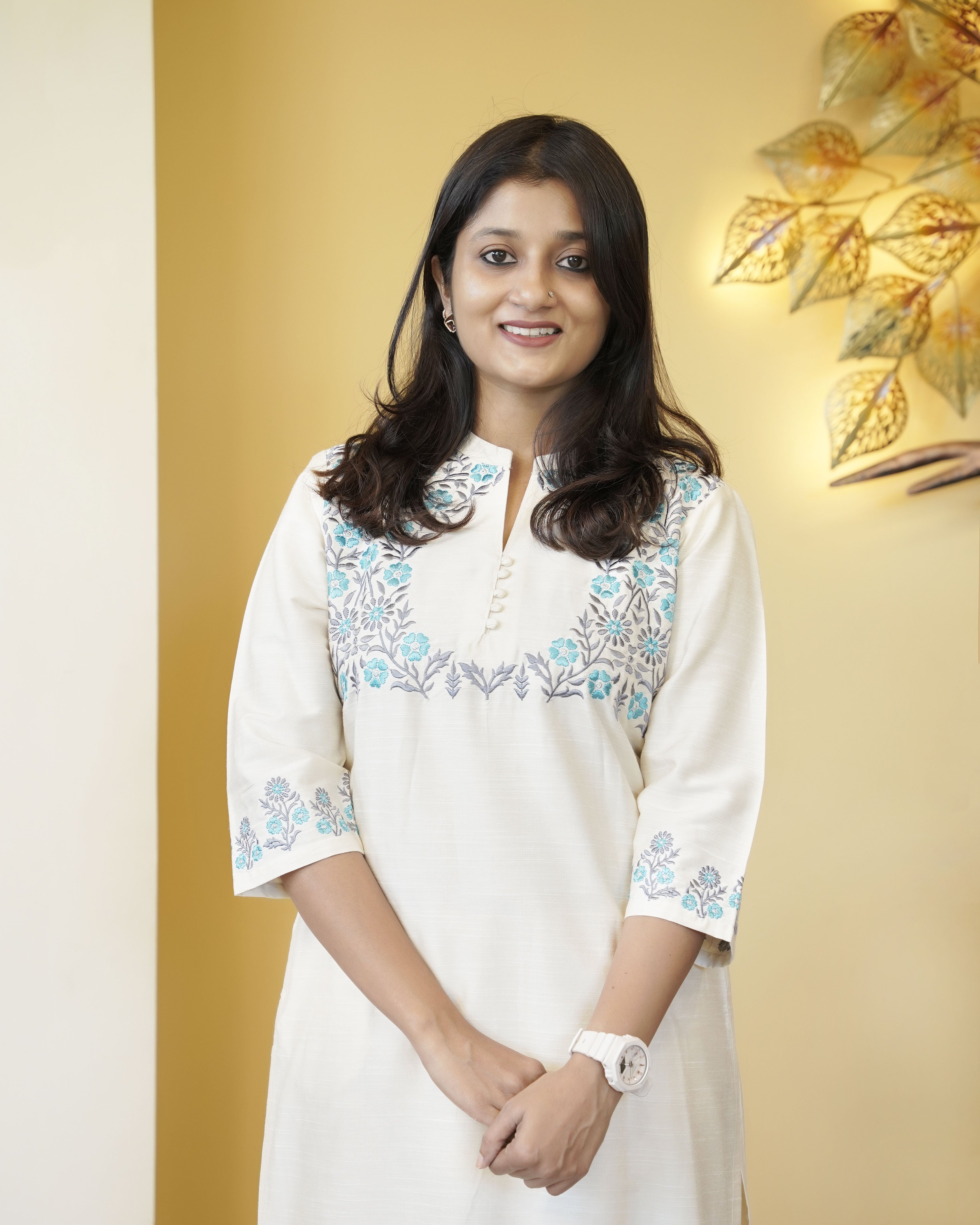 Load image into Gallery viewer, Slub Silk Slitted Kurti-3732