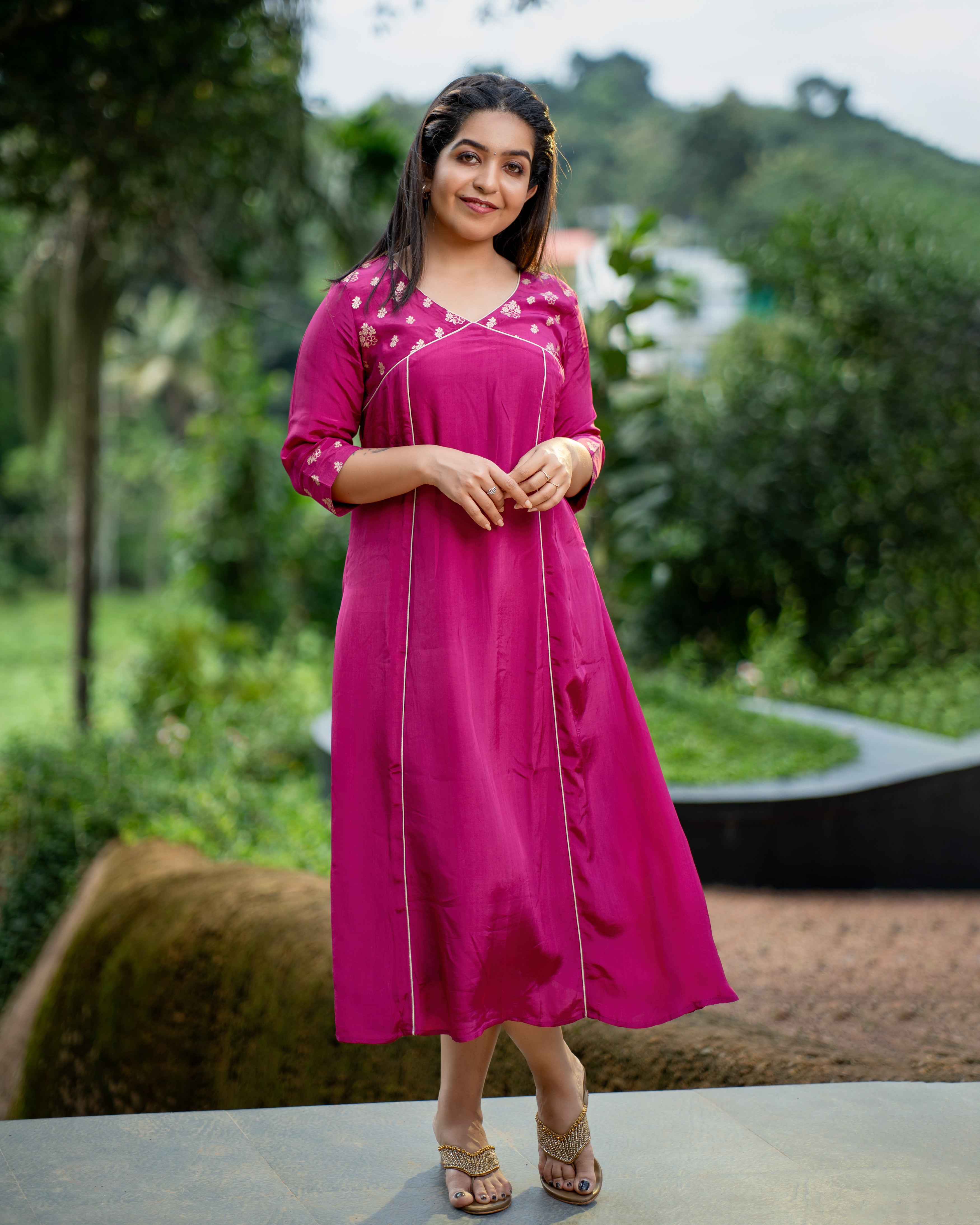 Load image into Gallery viewer, Crepe Silk Designer kurti (Pre-Order)-5116