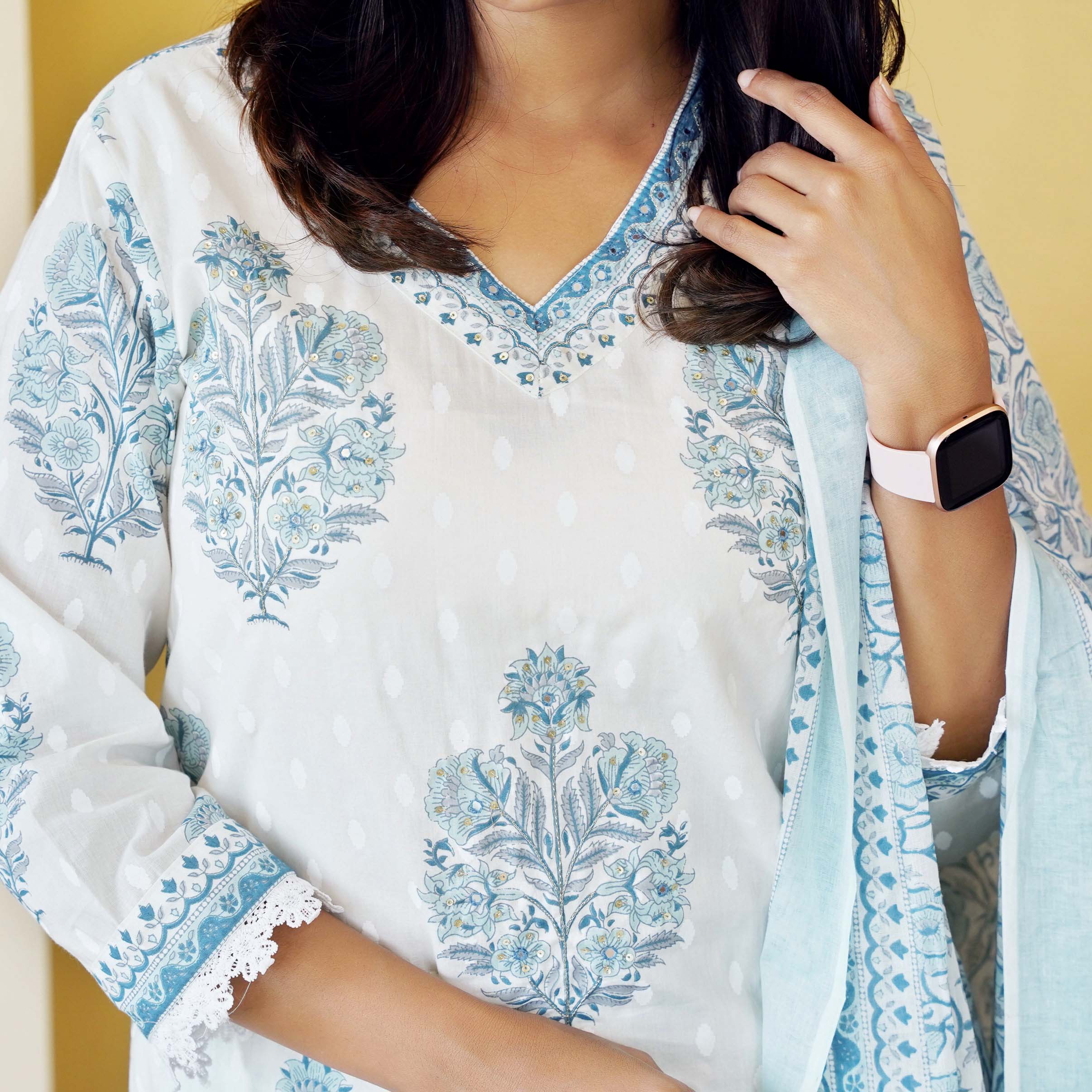 Load image into Gallery viewer, pure cotton kurti set-4296