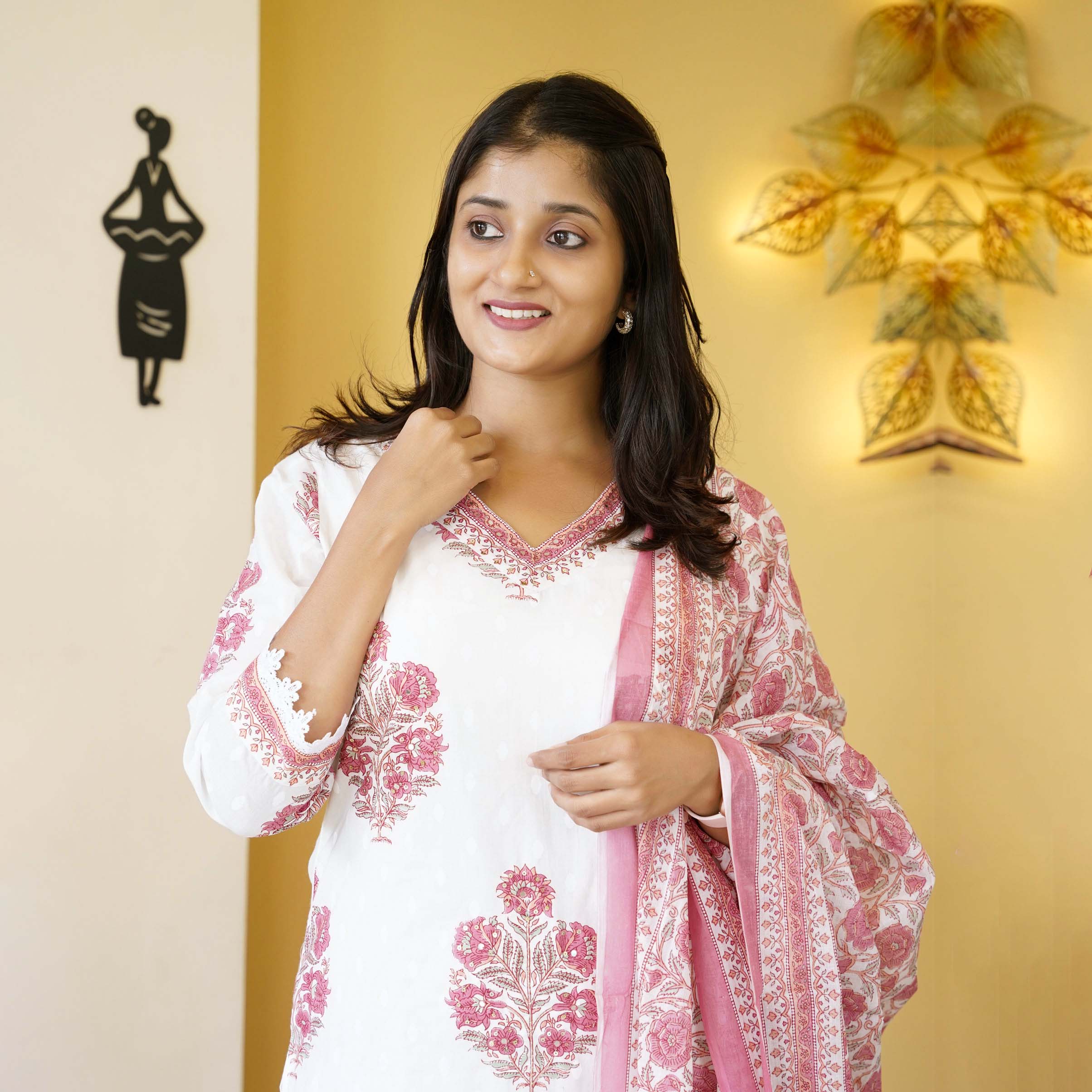 Load image into Gallery viewer, pure cotton kurti set-4296