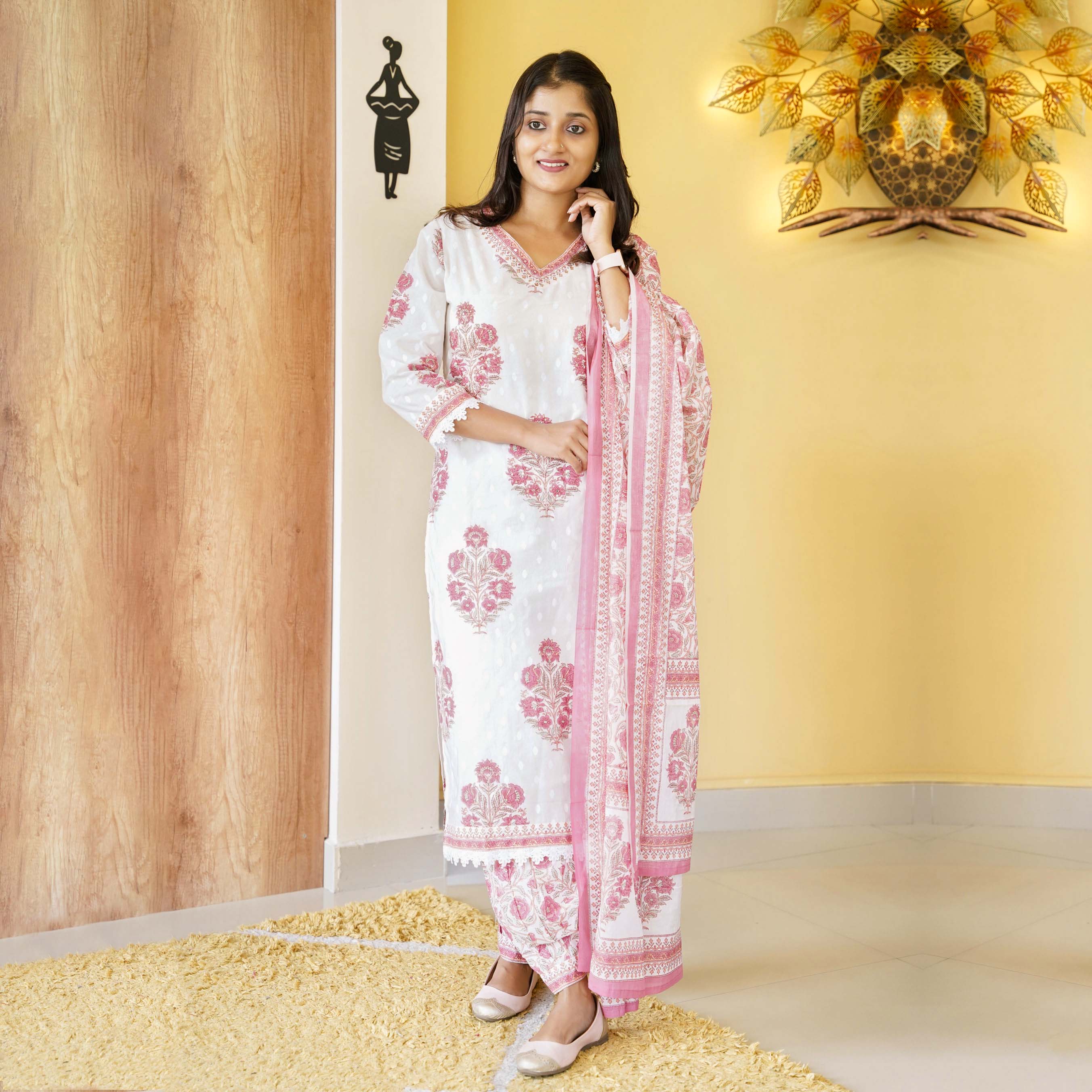 Load image into Gallery viewer, pure cotton kurti set-4296