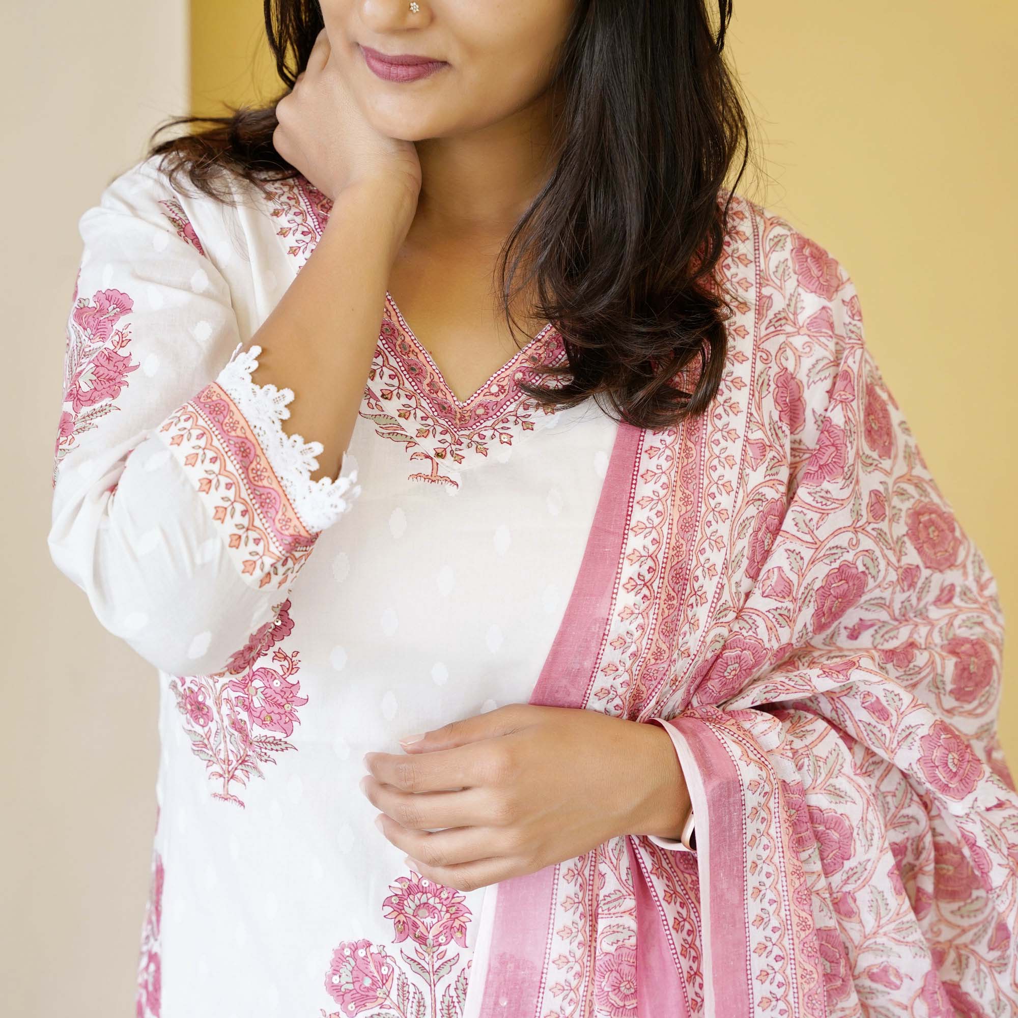 Load image into Gallery viewer, pure cotton kurti set-4296