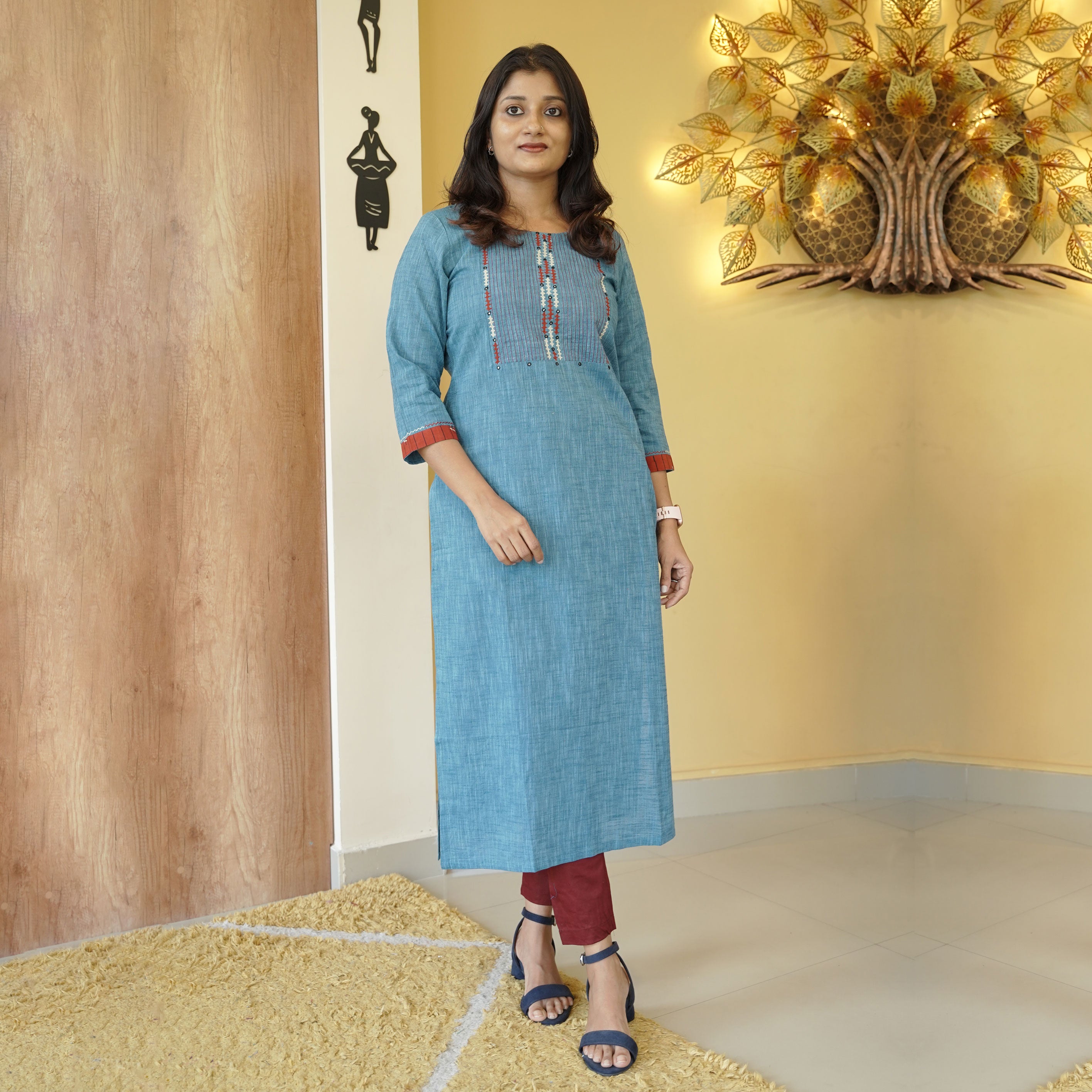 Load image into Gallery viewer, pure cotton kurti-4410